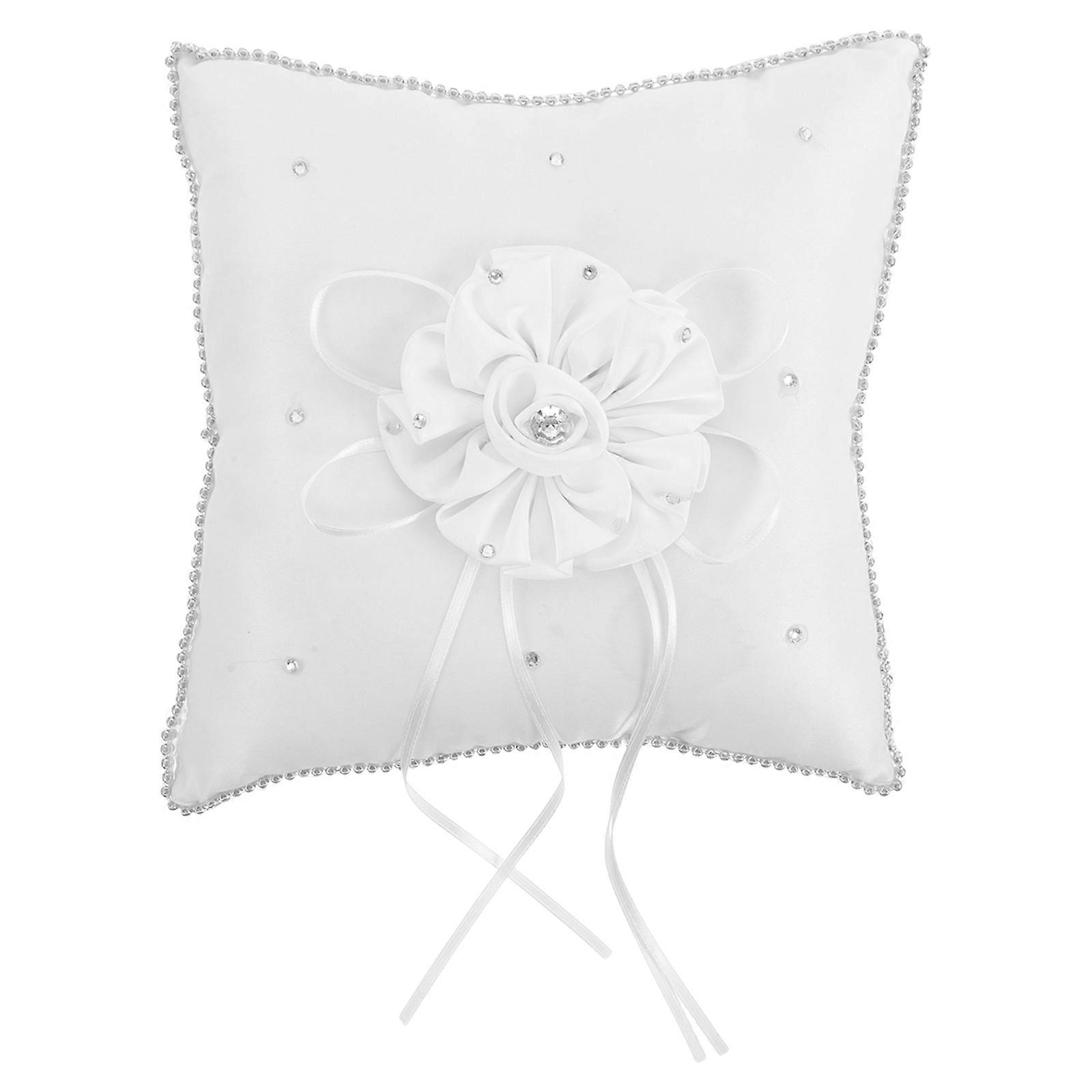 an elegant and engaging product description for your **Floral Ring Bearer Cushion**:
**Elegant Floral Ring Bearer Cushion – Romantic Square