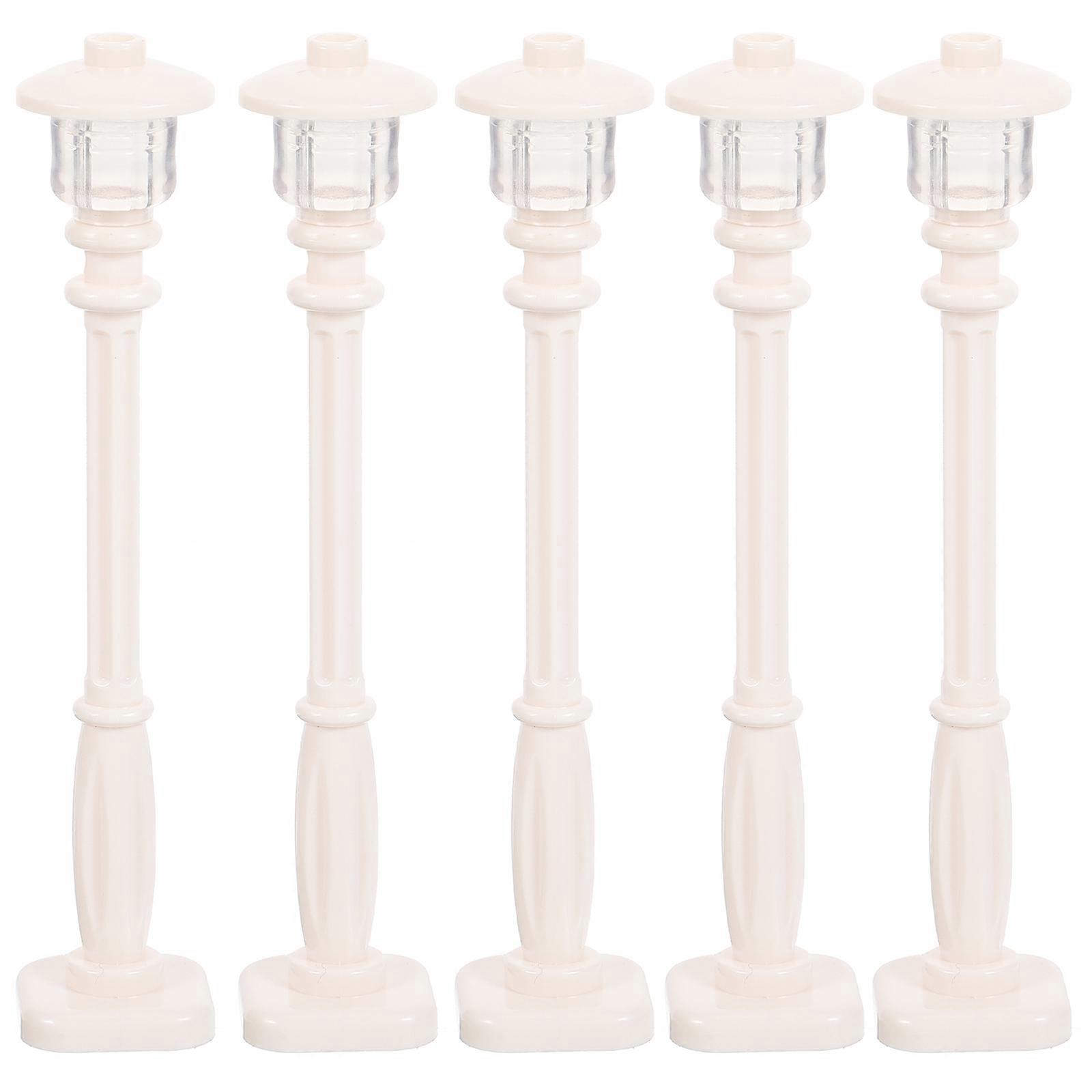 Interesting Pathway Lights Mini House Simulates Street Lamps Models Playtime Educational 5Pcs