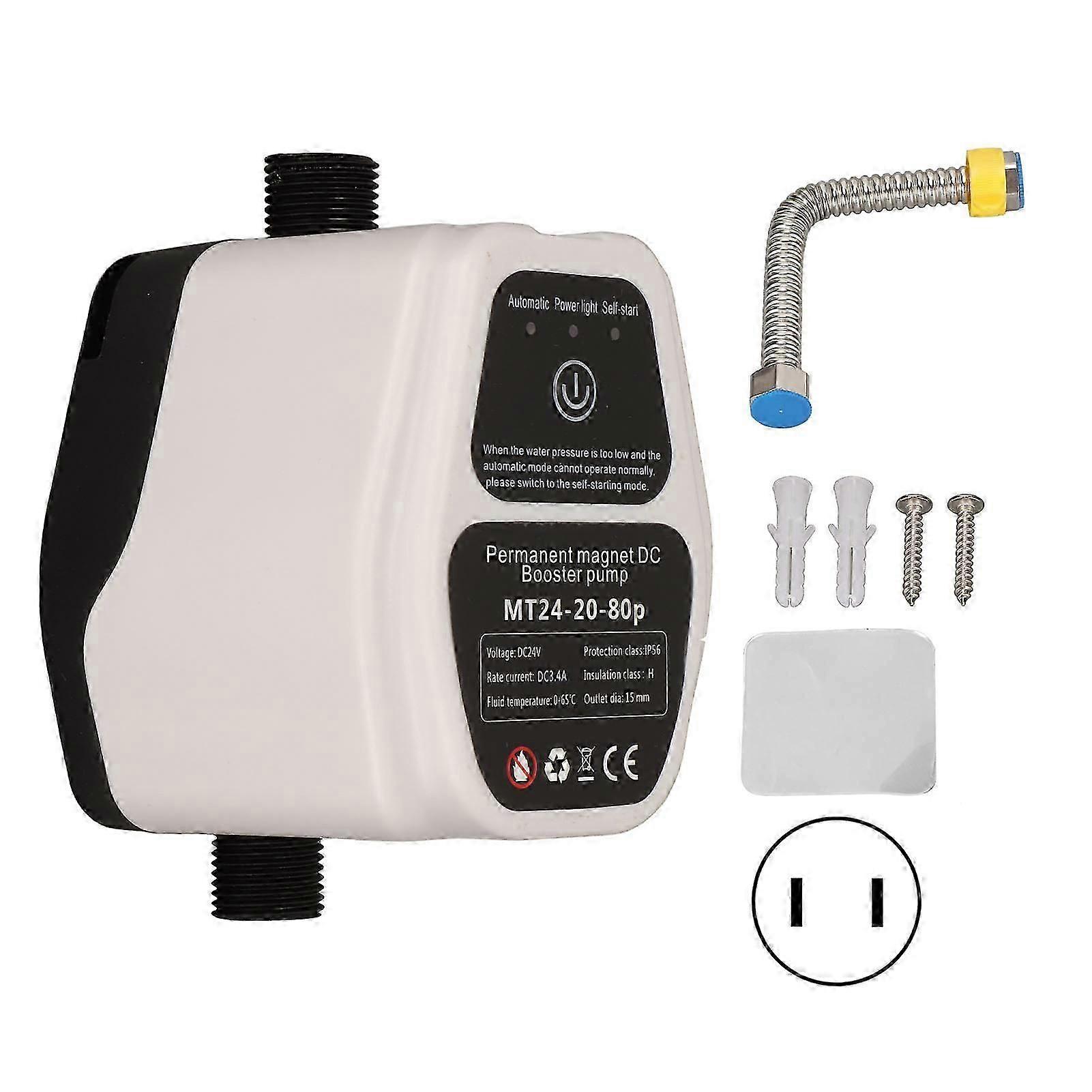 Booster Pump Automatic Water Pressure Shower Boosting Recirculating Wall Mounted DC Pump 100?240V US Plug