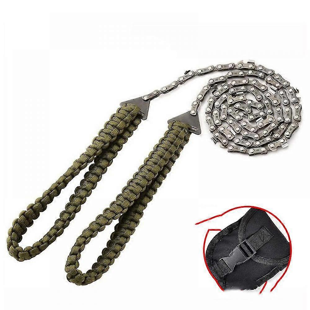 Folding Hand Saw with Paracord Handle (Army Green Color with Umbrella Rope and 33 Teeth) for Quick Tree and Wood Cutting in Outdoor Emergenc