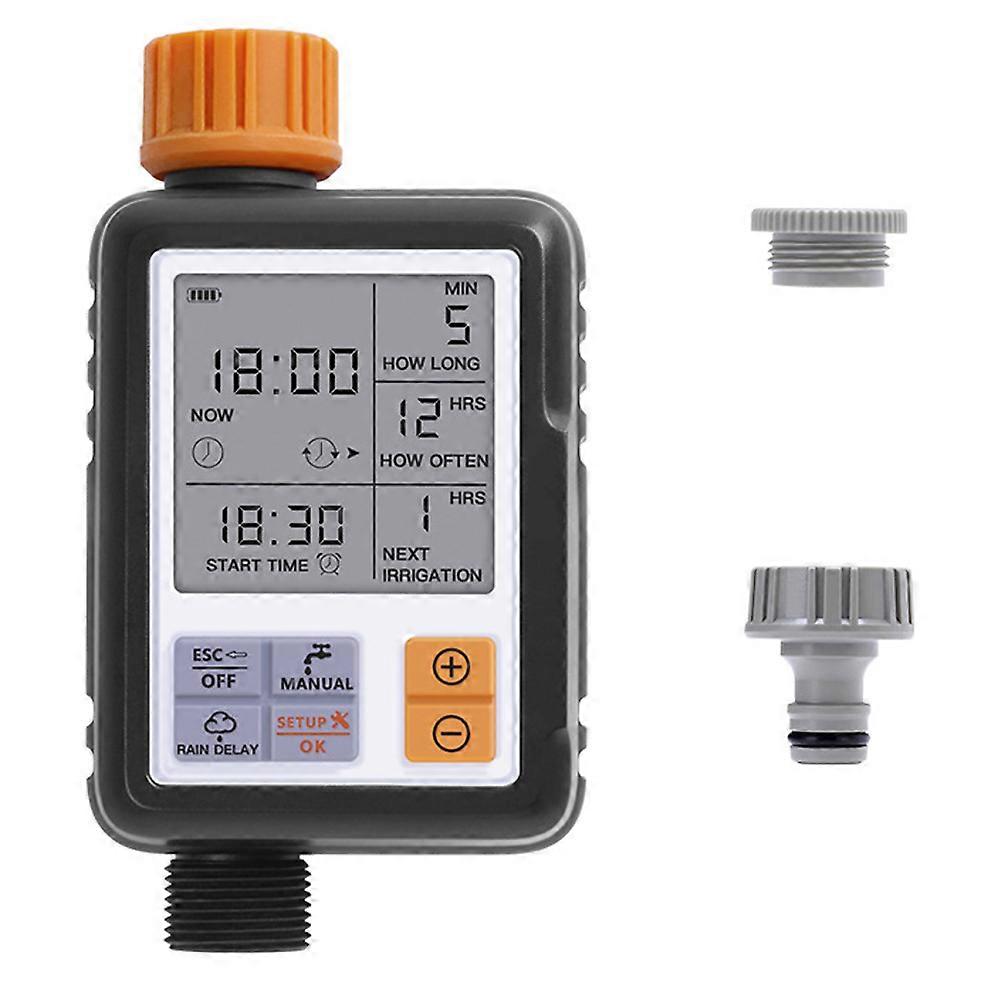 Automatic Watering Timer, Drip Irrigation Timer, Waterproof and Outdoor Use, Multiple Modes, 3" LCD Screen, Irrigation for Garden Farm Lawn Flower