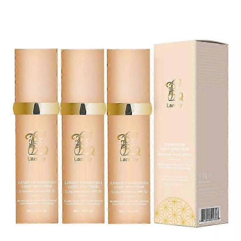 4 في 1 كريم أساس بيوميمي متوسط الطيف من Lanisty SPF 50 1.05 أونصة سائلة 30 جم