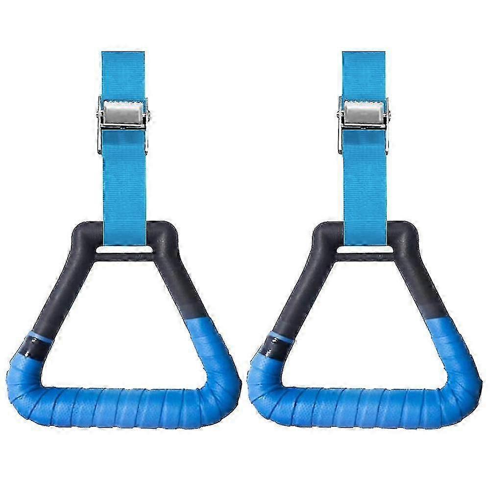 2 قطع حلقات الجمباز مع قابل للتعديل مشبك الأشرطة المهنية حلقات اللياقة البدنية مع أشرطة اليد المضادة للانزلاق ماصة العرق مثالية لممارسة الرياضة