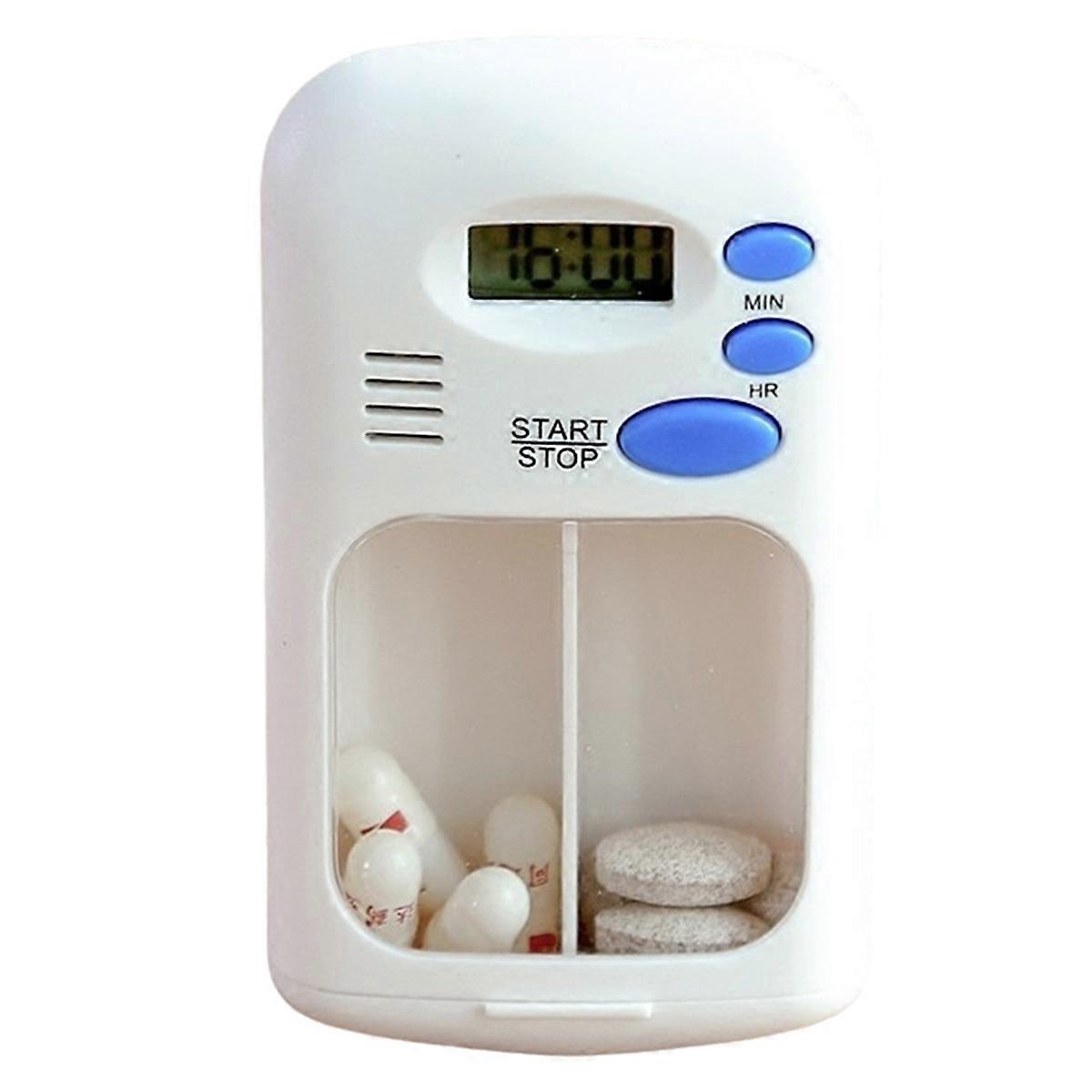 Mini Portable Pill Reminder Timer Electronic Box Organizer LED Display Medicine Case Clock Reminder