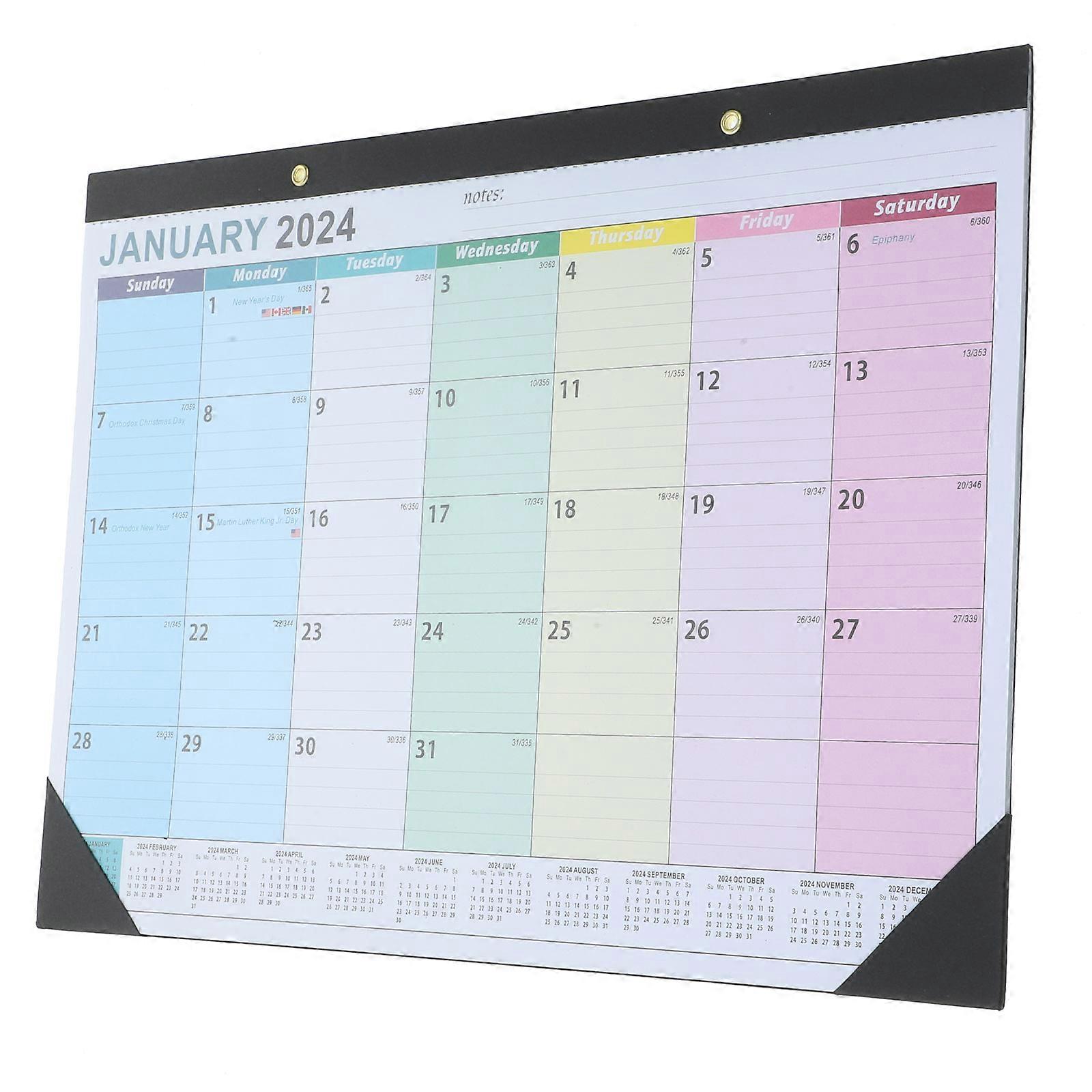 Schedule Wall Calendar for Home & Office   Multipurpose Hanging Planner with Memo Space & Chic Design for Teachers, Students & Office Workers