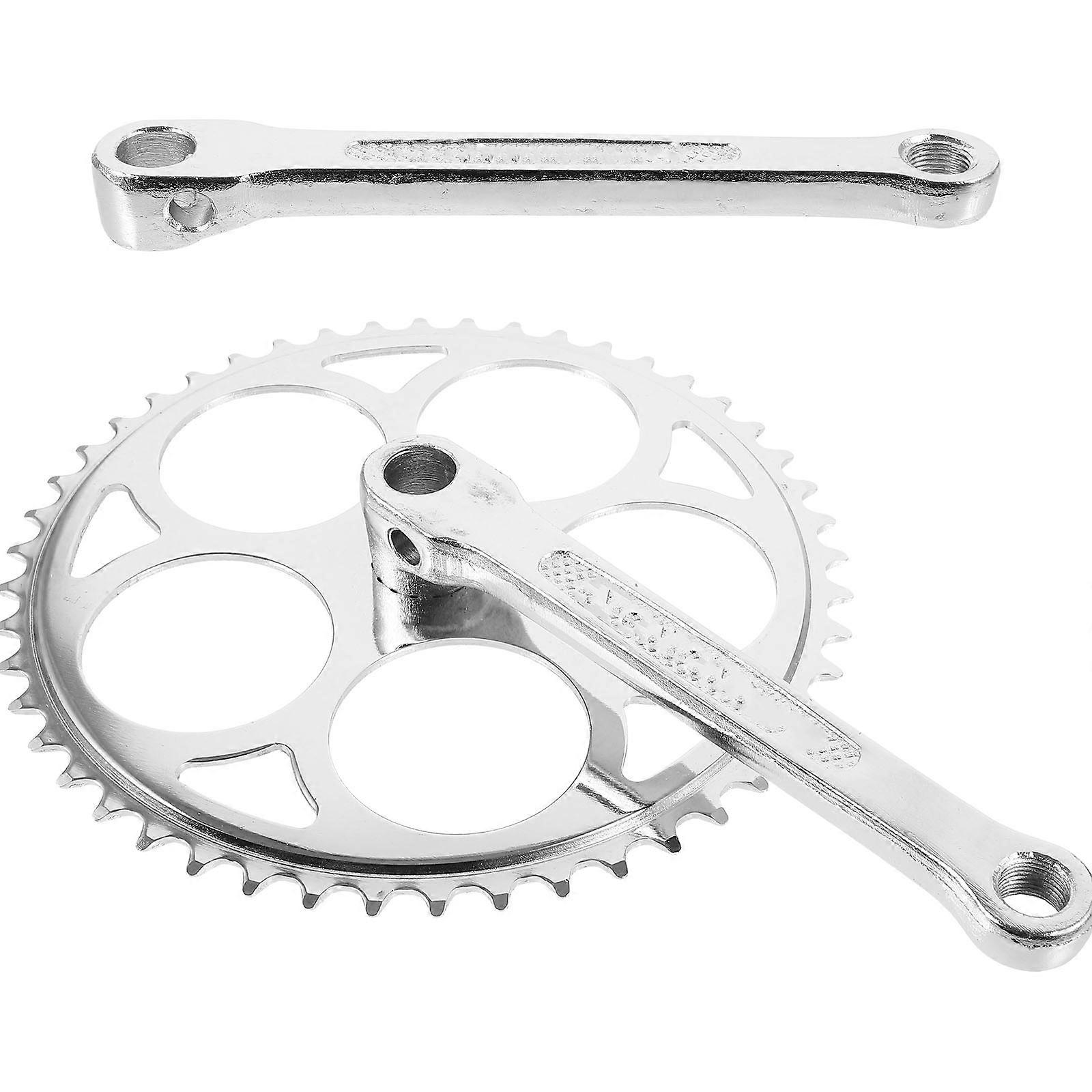 Sturdy Bicycle Crank Set Replacement with Chainring and Crank Arm for Bike Repair – Compatible with Track, Road, Single Speed, Folding Bikes