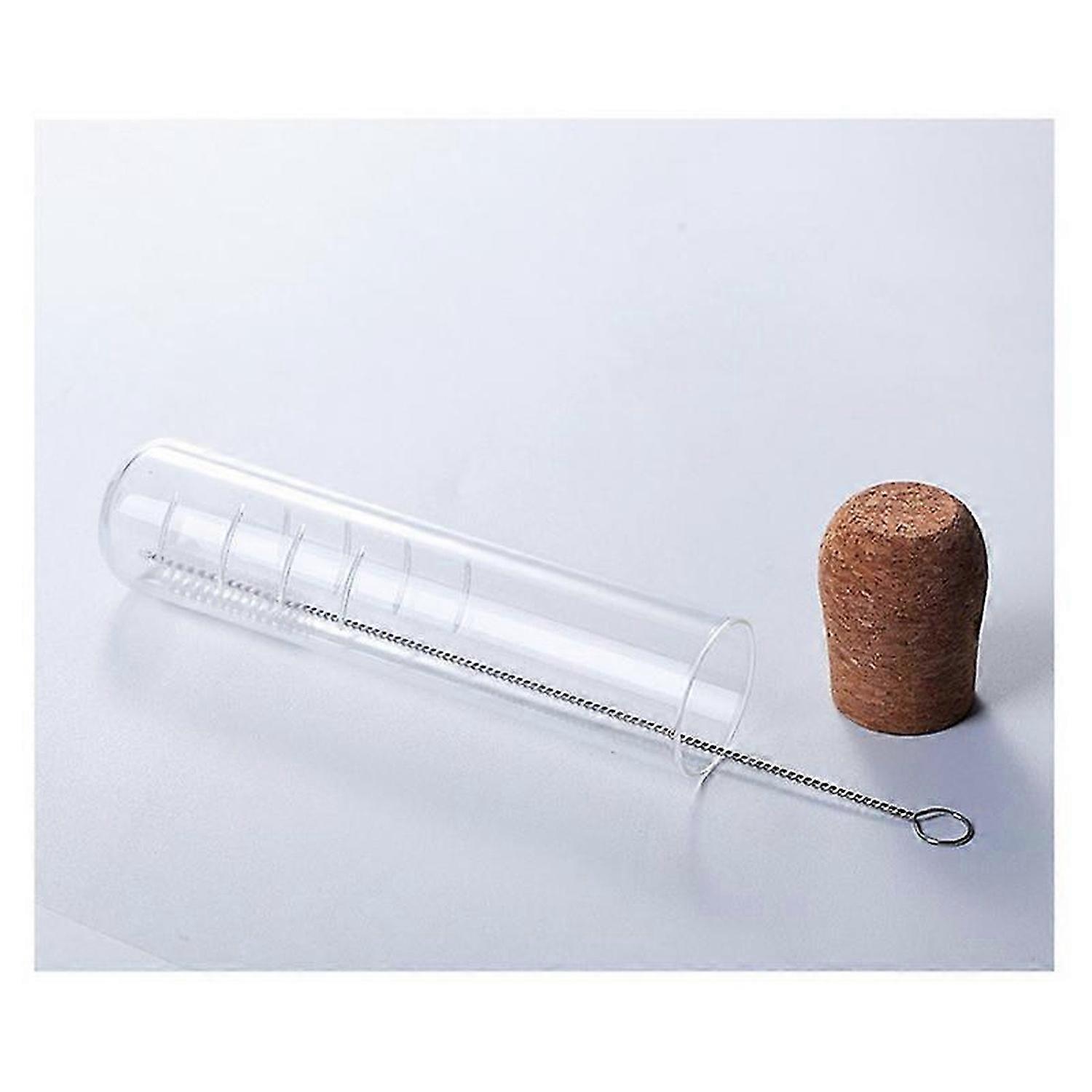 4PCS Glass Strainers for Long Leaf Tea, Reusable Glass Diffuser with Cork Loose Tea Steeper Filter f