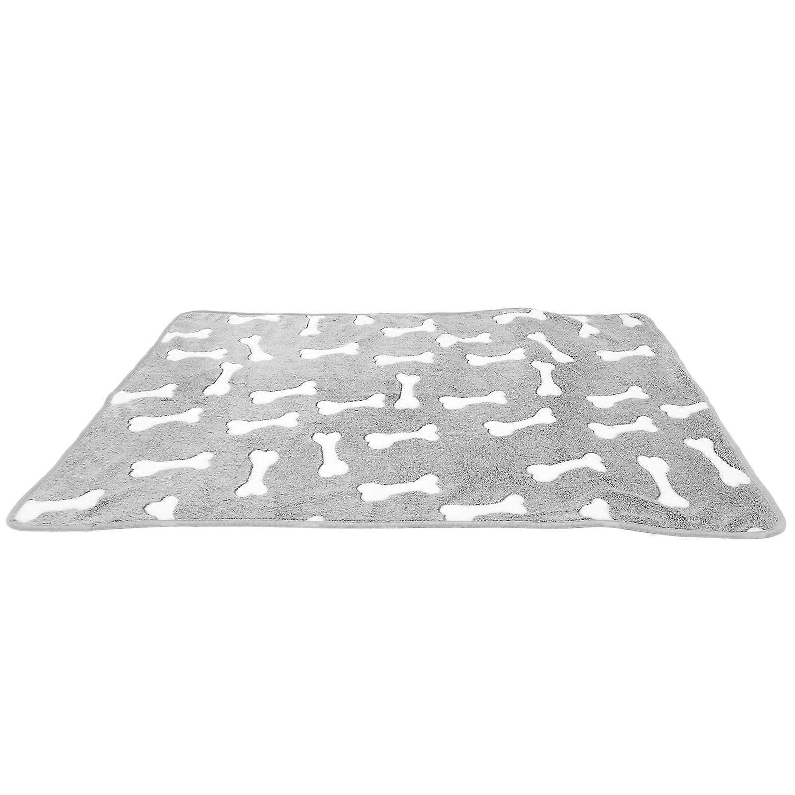 Grey Cat Blanket Pet Owners Office Nap Simple Design 60.00X40.00X0.50CM 1Pcs
