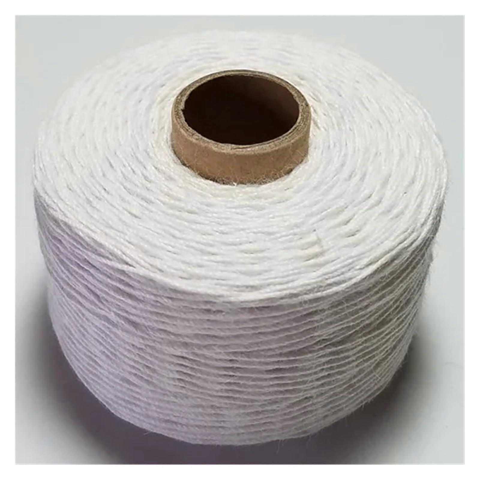 High Strength Linen Thread 100m Roll, White Hemp Rope for Knitting, Sewing, and Handmade DIY Projects