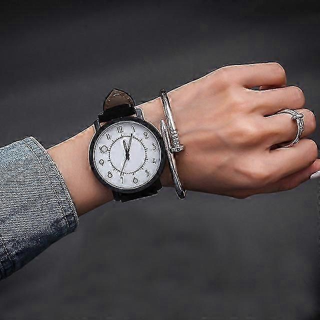 Waterproof Retro PU Leather Strap Quartz Watch