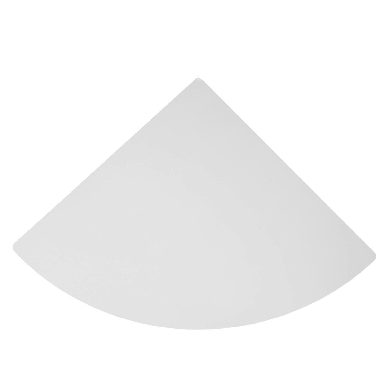 Wall Corner Decoration Floating Corner Shelves Fan Shape PVC Material White 30Cm Space Saving 1Pcs