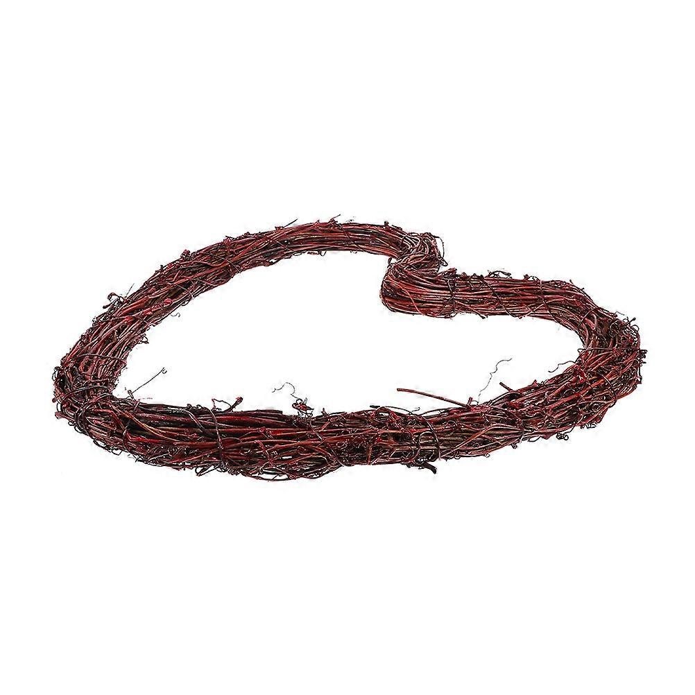 Hanging Heart Shaped Wreath Rustic Rattan Door Decoration for Weddings, Birthdays, and Garden Parties – Unique DIY Ornament for All Seasons