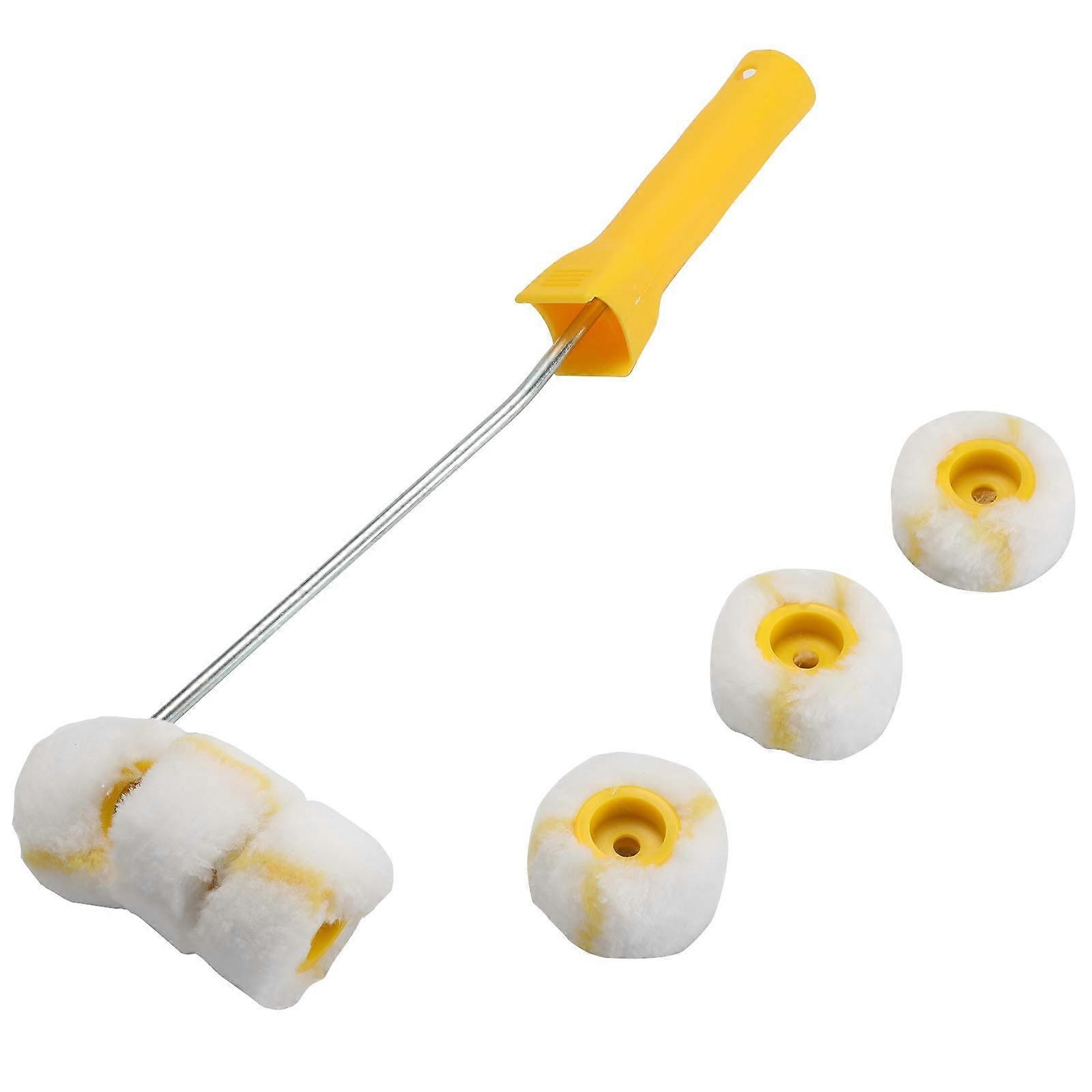 Tube Paint Roller Set with Frame and Refill for Painting Pipes, Steel Rods, Curved Surfaces, and Pipe Rods