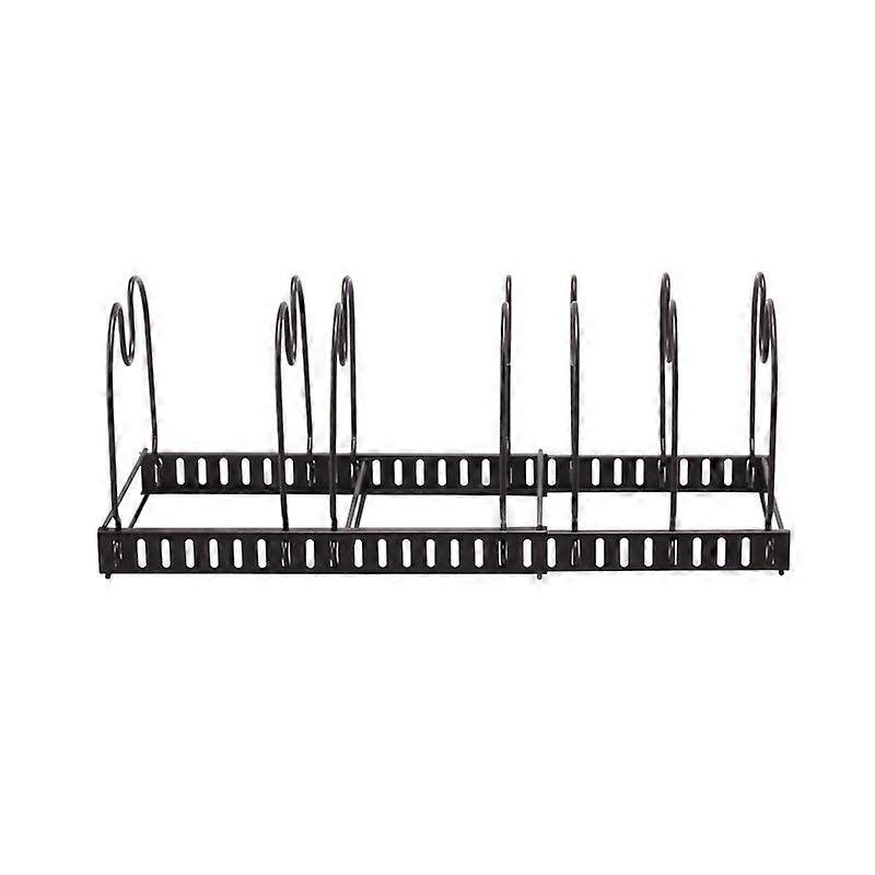 1pc Sheet Pan Rack, Multilayer Pan Frypan Lid Storage Rack Storage Rack Kitchen Cookware Stand (Black)