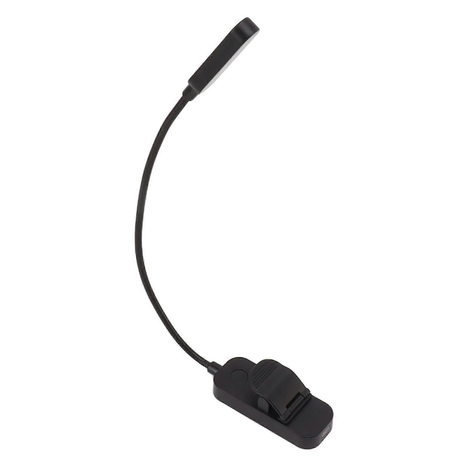 Book Light for Reading at Night in Bed, Rechargeable Clip-on Light with 8 LEDs, Eye Care, 3 Brightness Levels, and Stepless Dimming