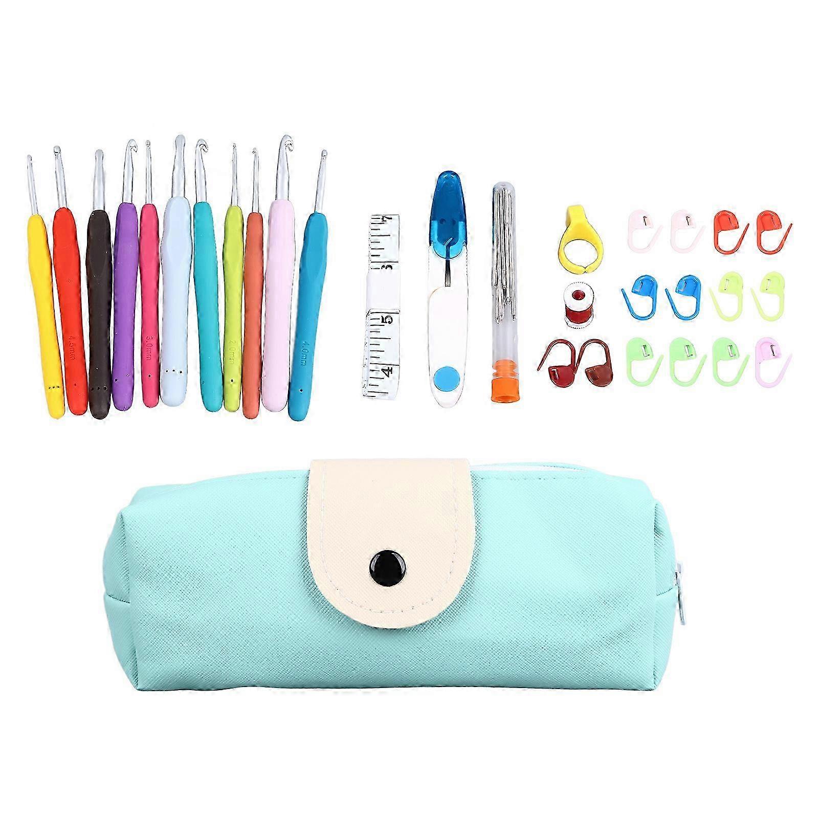 Ergonomic Crochet Hooks Set for Beginners - Multifunctional DIY Knitting Needles Accessories Kit