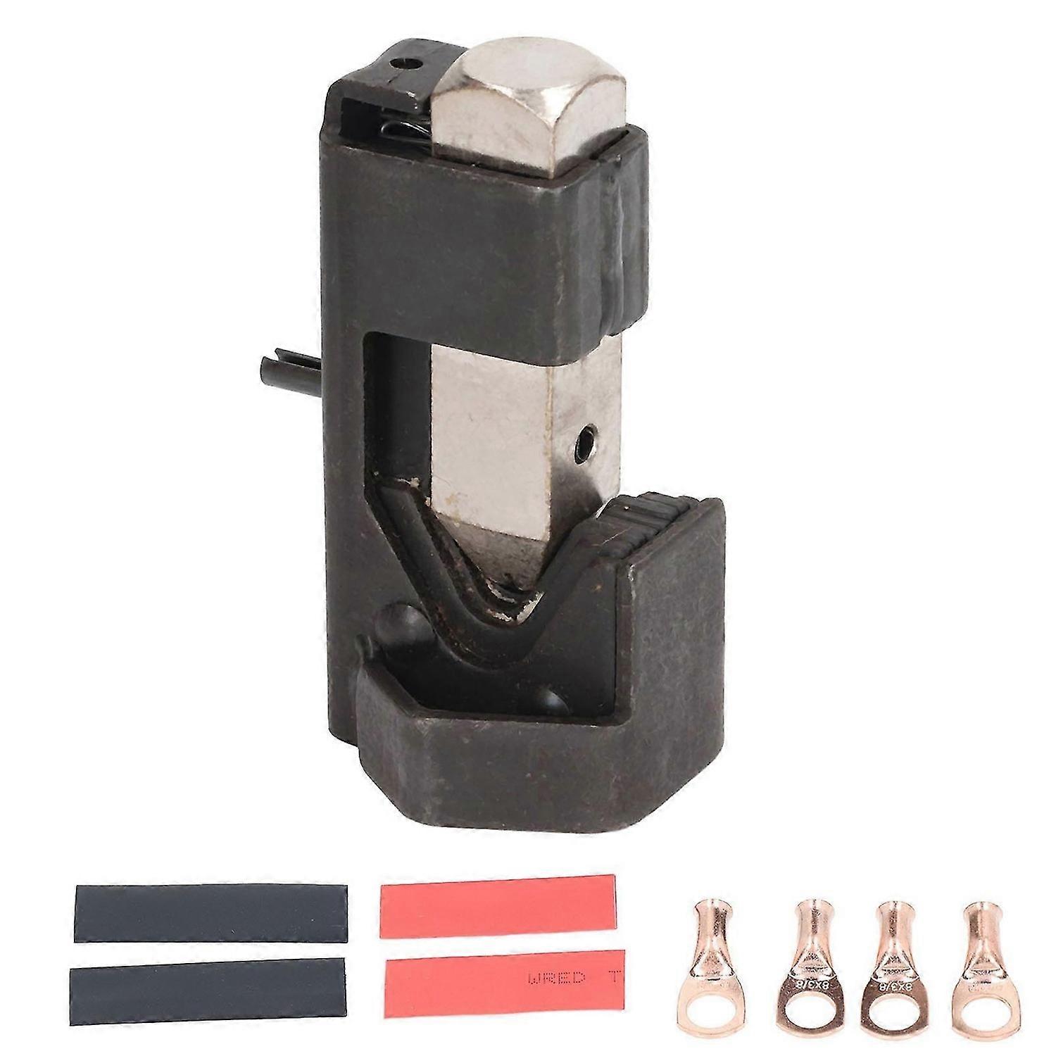 Hammer Lug Crimper Tool Combo with Terminal Heat Shrink Tube for 80AWG Battery Welding Cables