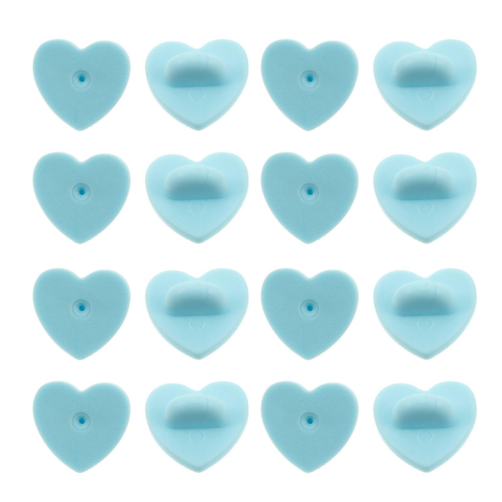 100 Pcs Heart Shape Pin Backs Rubber Pin Keepers Practical Brooch Clasps