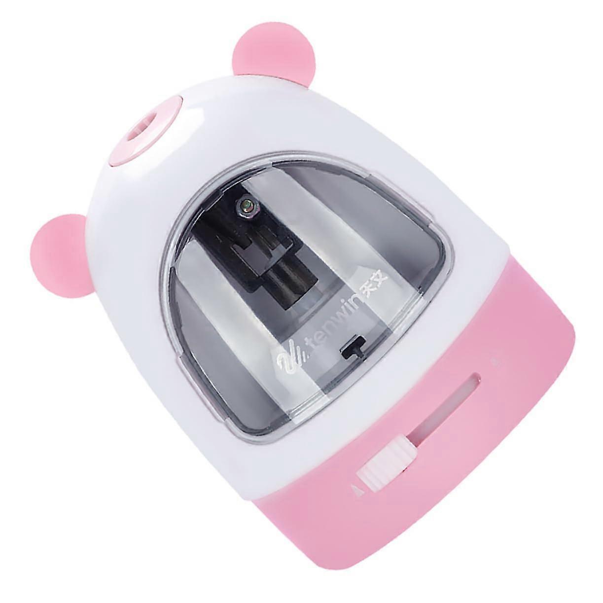 Battery Operated Pencil Sharpener, Electric Pencil Sharpener, Automatic Pencil Sharpener, Plastic Pink Stationery Sharpener