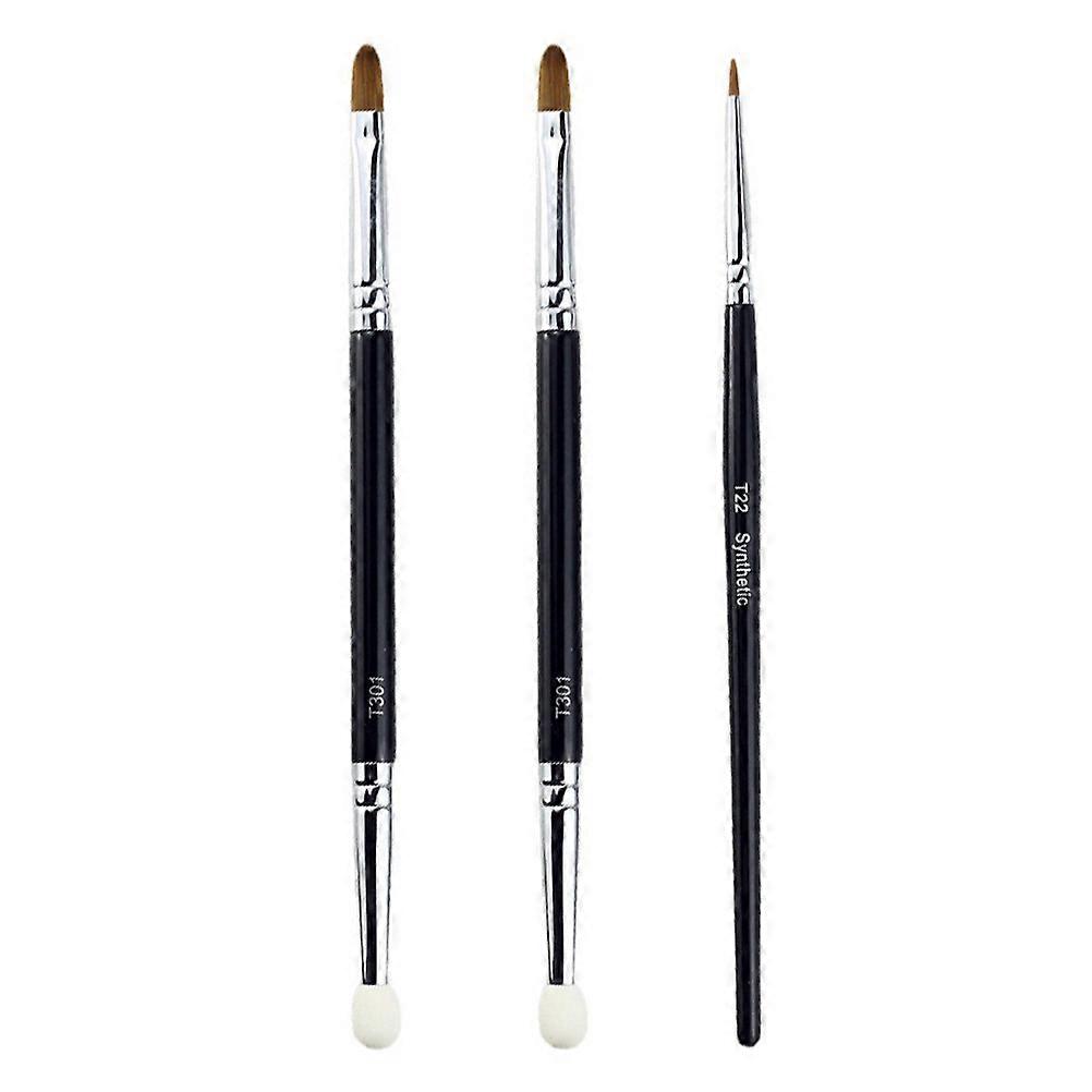 Professional Tear Ditch Concealer Brush for Makeup with Artificial Fiber and Sponge Black Lightweight Portable