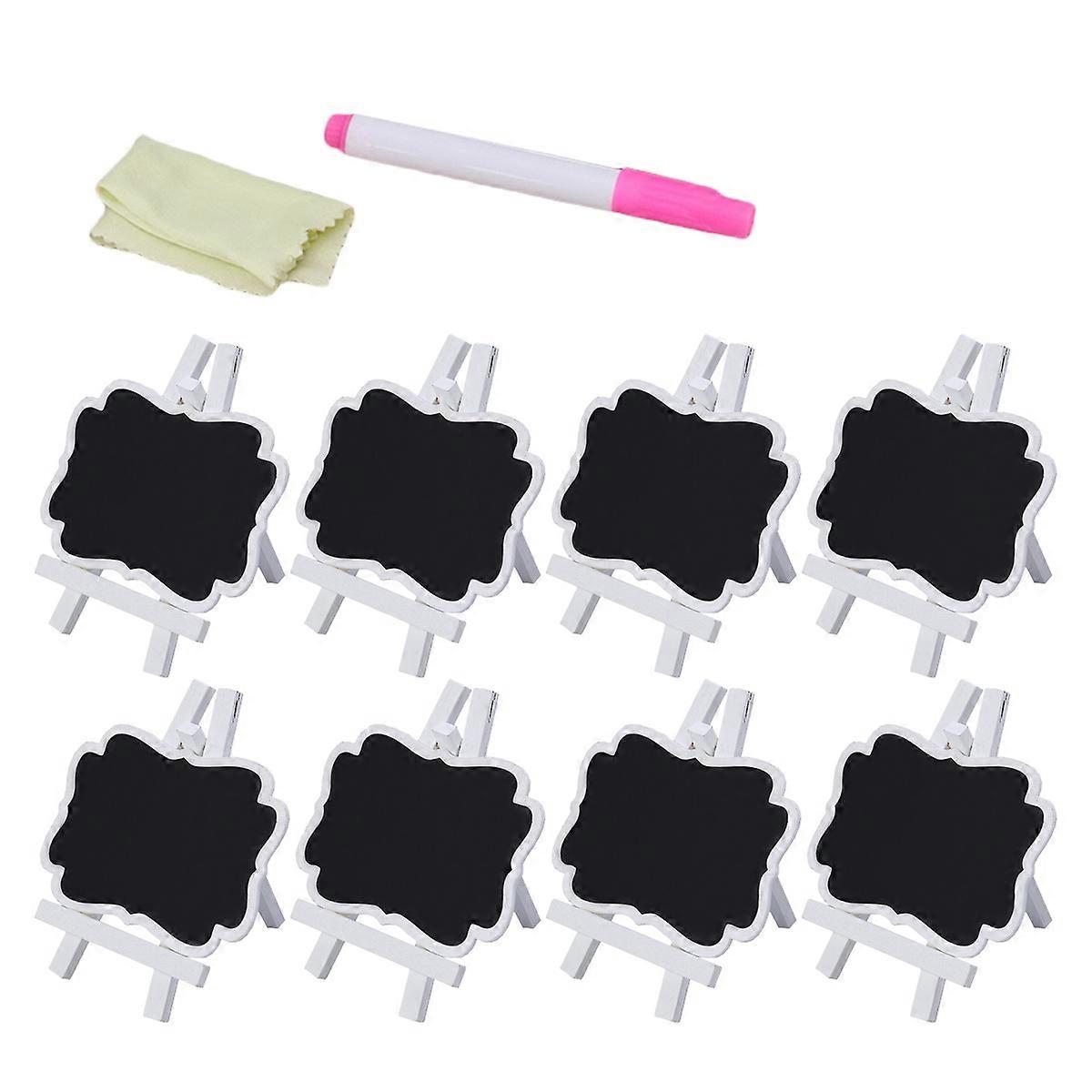 Reusable Mini Chalkboards Rectangular Shape Home Decoration 11 x 9 x 1cm 8Pcs