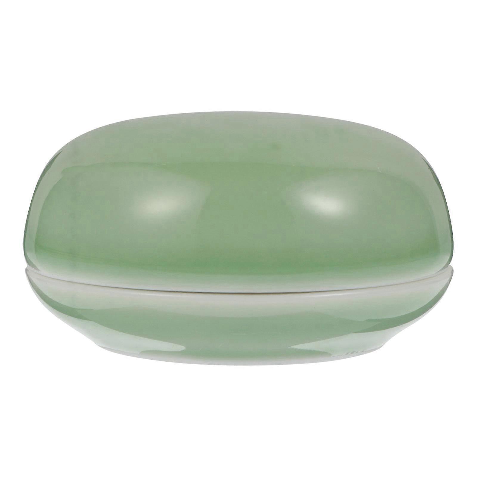 Porcelain Box for Calligraphy Ceramic Dust-Proof Storage Container 6.2X6.2cm 1Pcs