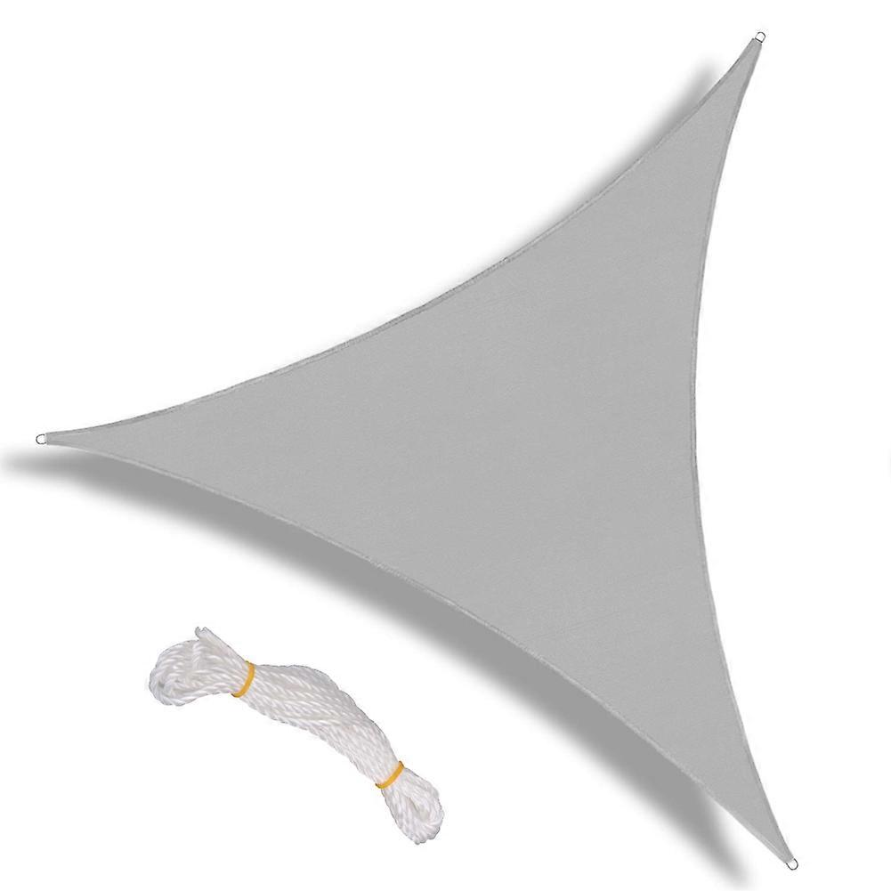 Polyester Oxford Cloth Gray UV Block Sun Shade Sail for Patio Backyard Park Playground Lawn 8x8x8ft