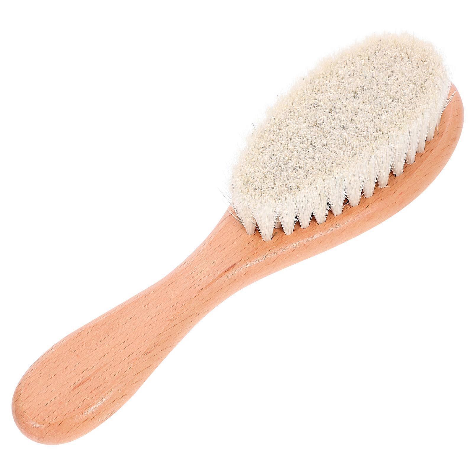 Natural Wood Bathing Brush for Newborn Hair Care – Gently Removes Cradle Cap & Promotes Smooth Skin