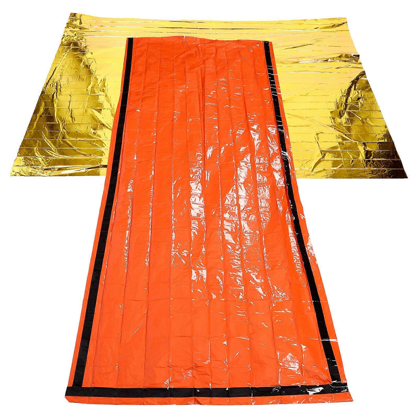 Thermal Emergency Blanket And Sleeping Bag Kit Protection For Outdoor Activities Aluminum Foil 300.00X210.00X0.30cm 1 Set