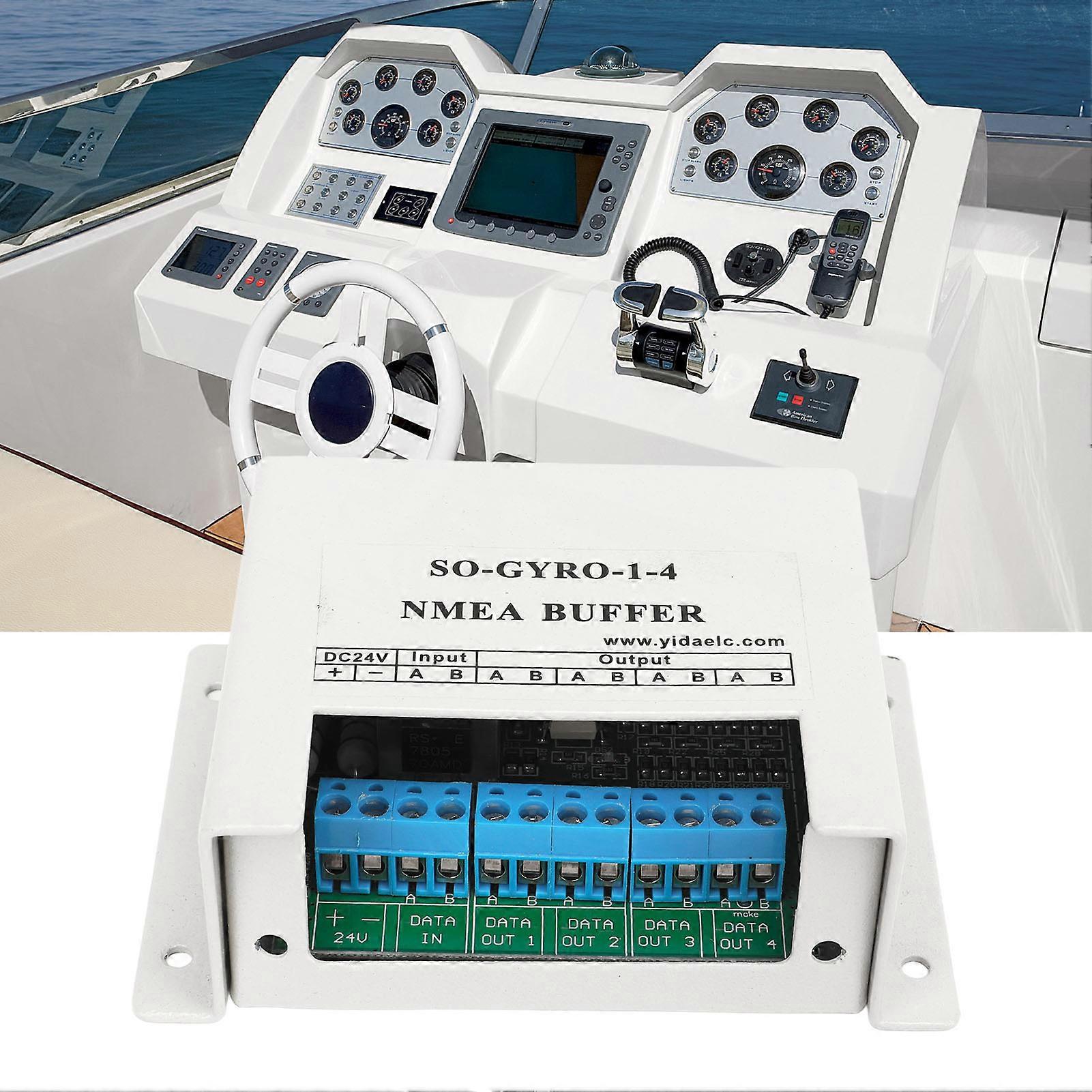for NMEA Buffer 1 in 4 Out Marine Serial Line Splitter Isolating Buffer Converter Interface for 24V Circuit Systems 