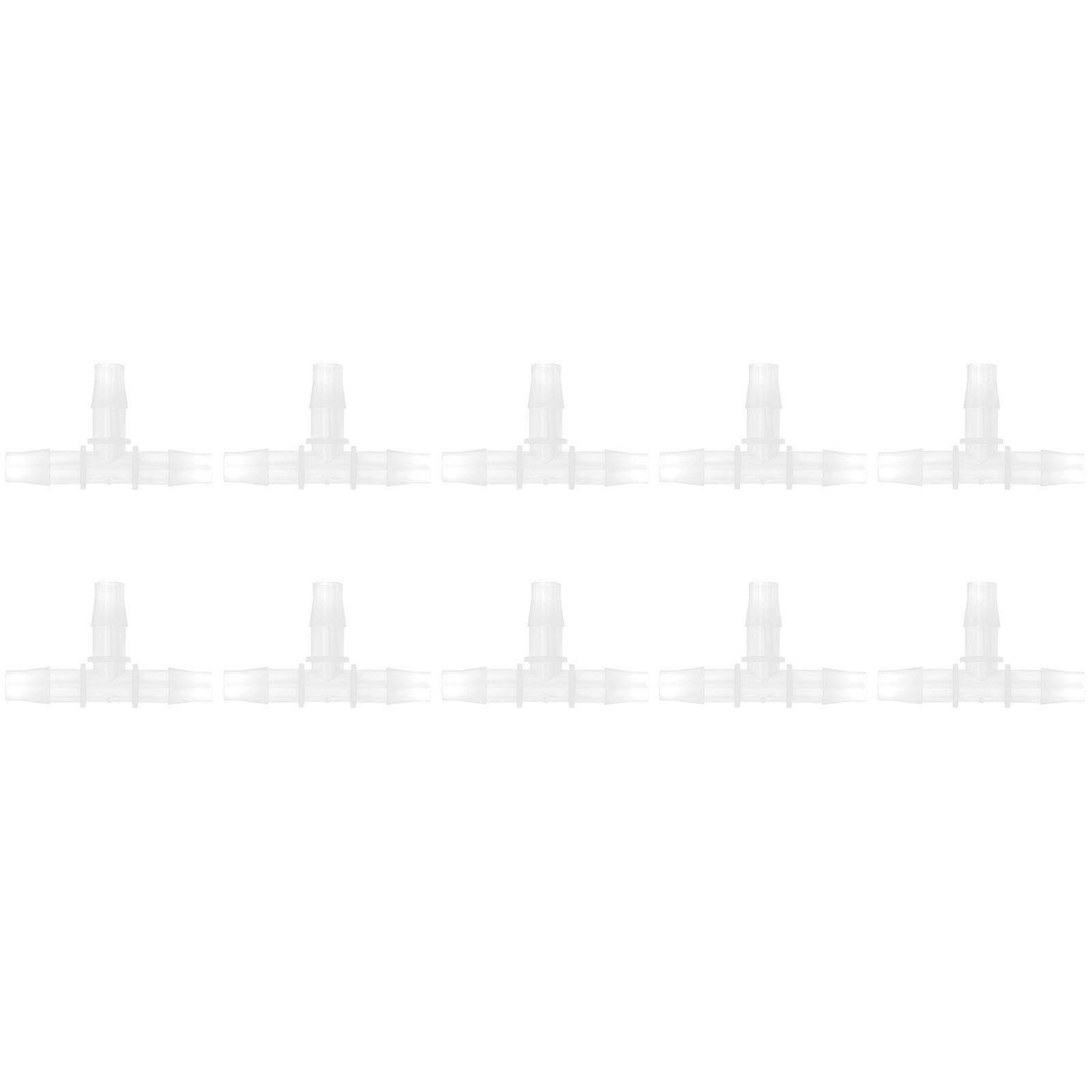 10Pcs 3 Way Plastic Fitting Pressure Temperature Resistant T Shaped Tee 1/2 Barb Fitting9.5