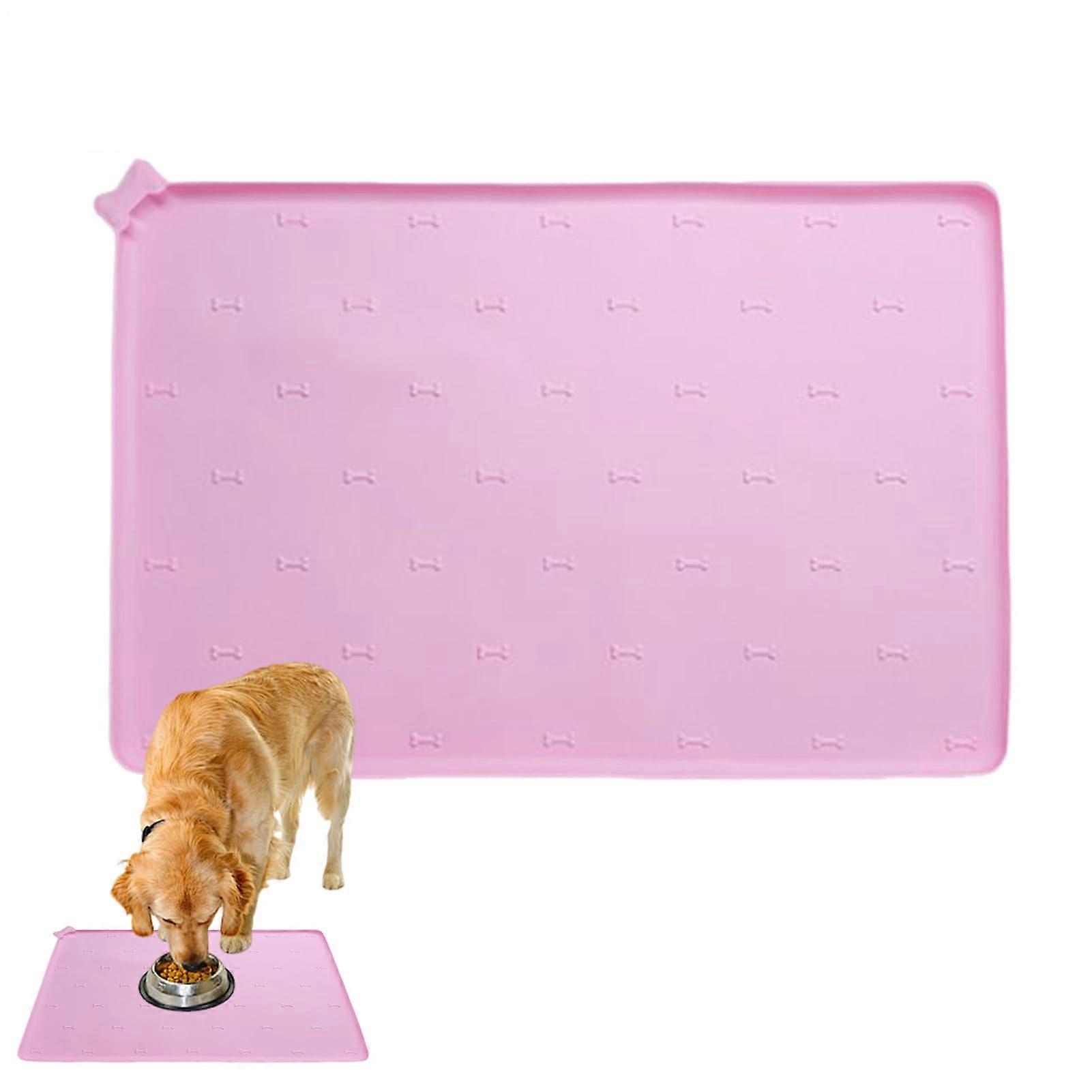 Pet feeding mat for kittens, 60 x 40 cm, made of silicone, nonslip, foldable, quickdrying, suitable for dogs and cats.