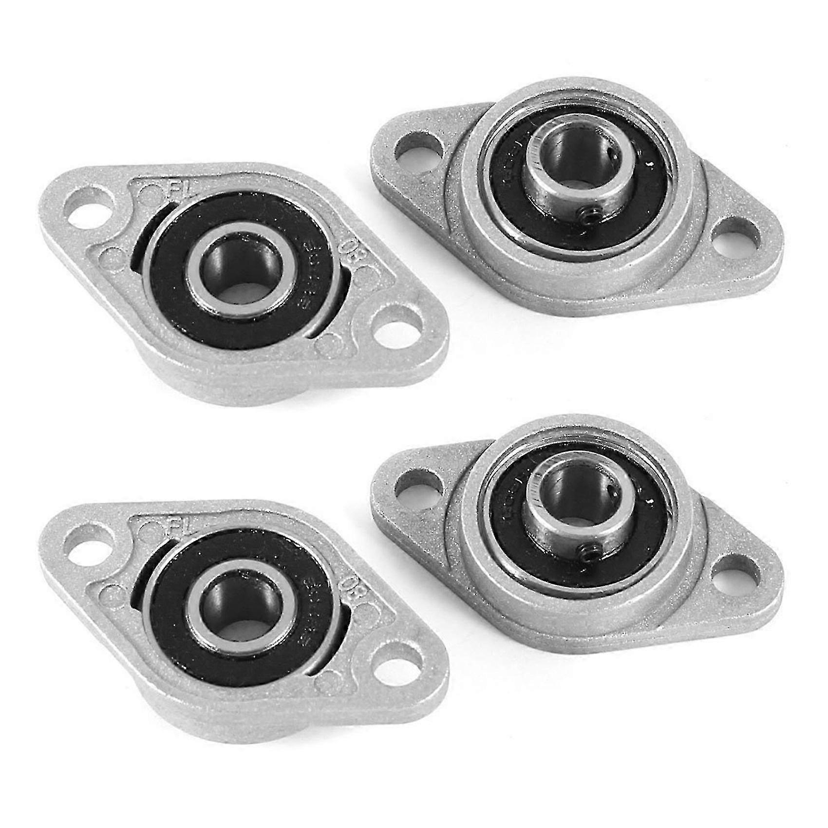 Kfl08 Roulement à billes à bride 8 mm en alliage zinc-aluminium Ensemble de 4 pièces pour une rotation en douceur