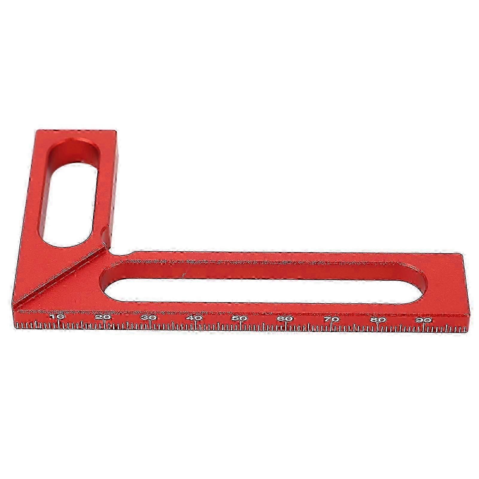 Aluminum Alloy Carpenter Square L-Shape Ruler for Woodworking - 90° Right Angle Measuring & Scribing Tool, 100mm (3.9in)