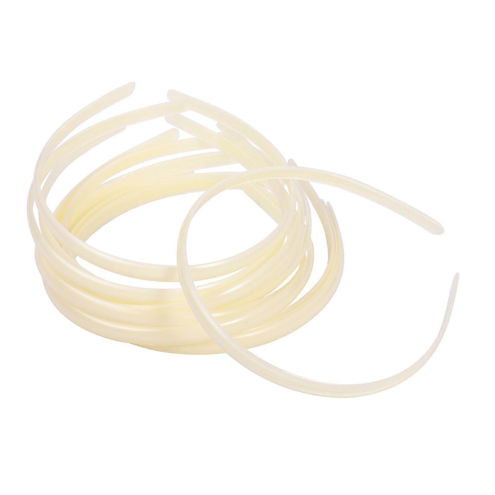 FRCOLOR 12 Pieces Women White Plastic Headbands for Size with ABS Material