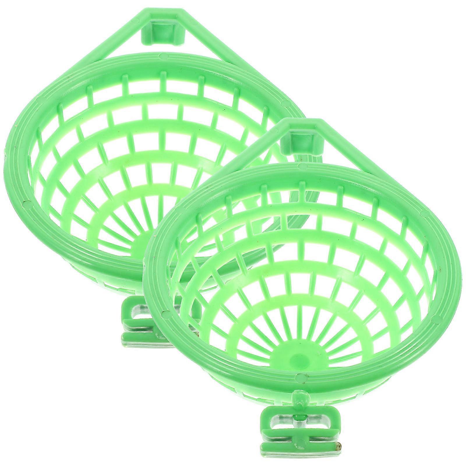 2PCS Durable Bird Nest Basin for Pigeons Practical Design (Green)