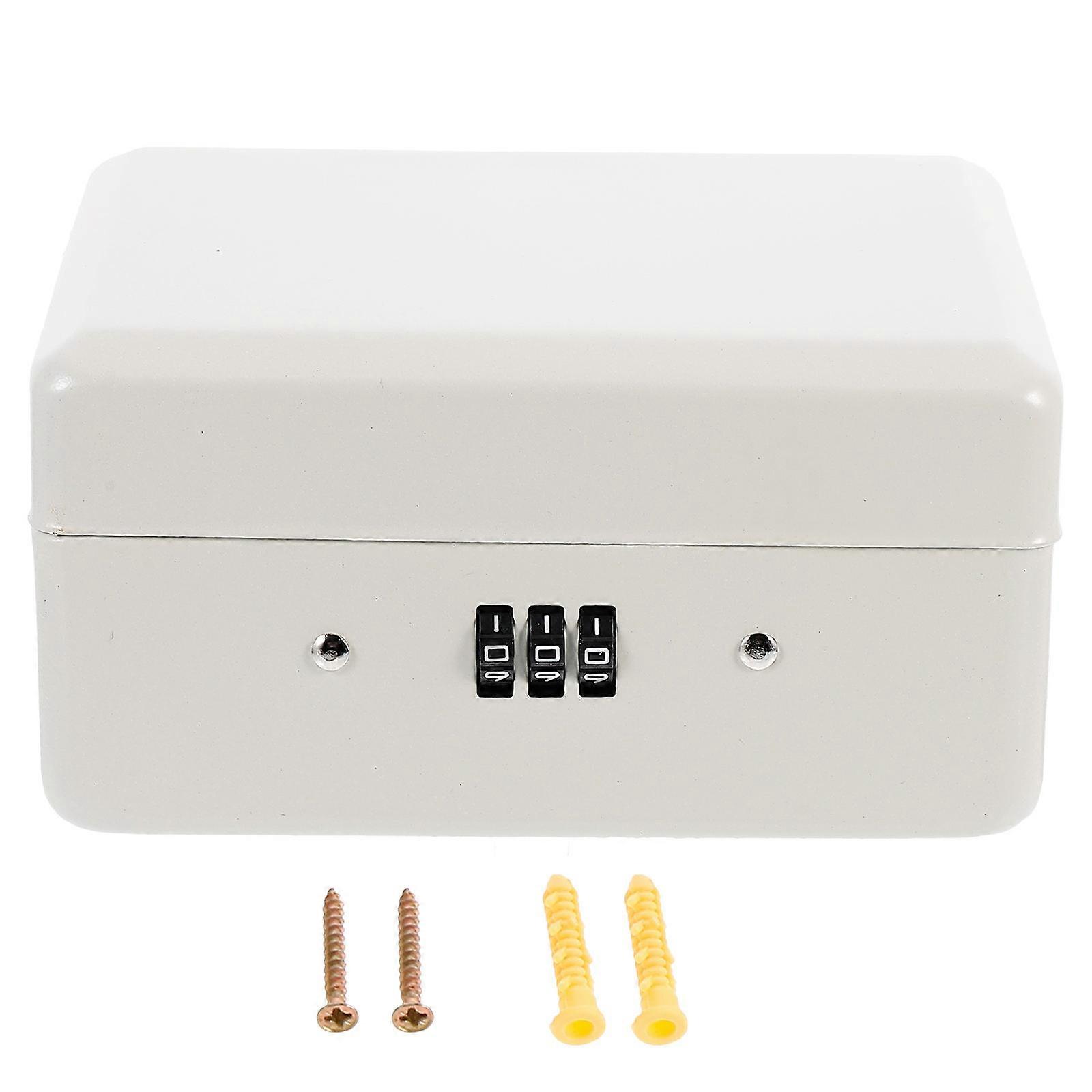Key Lock Box Wall Mounted Security Organizer Iron 15x12cm Password Protection 1Set