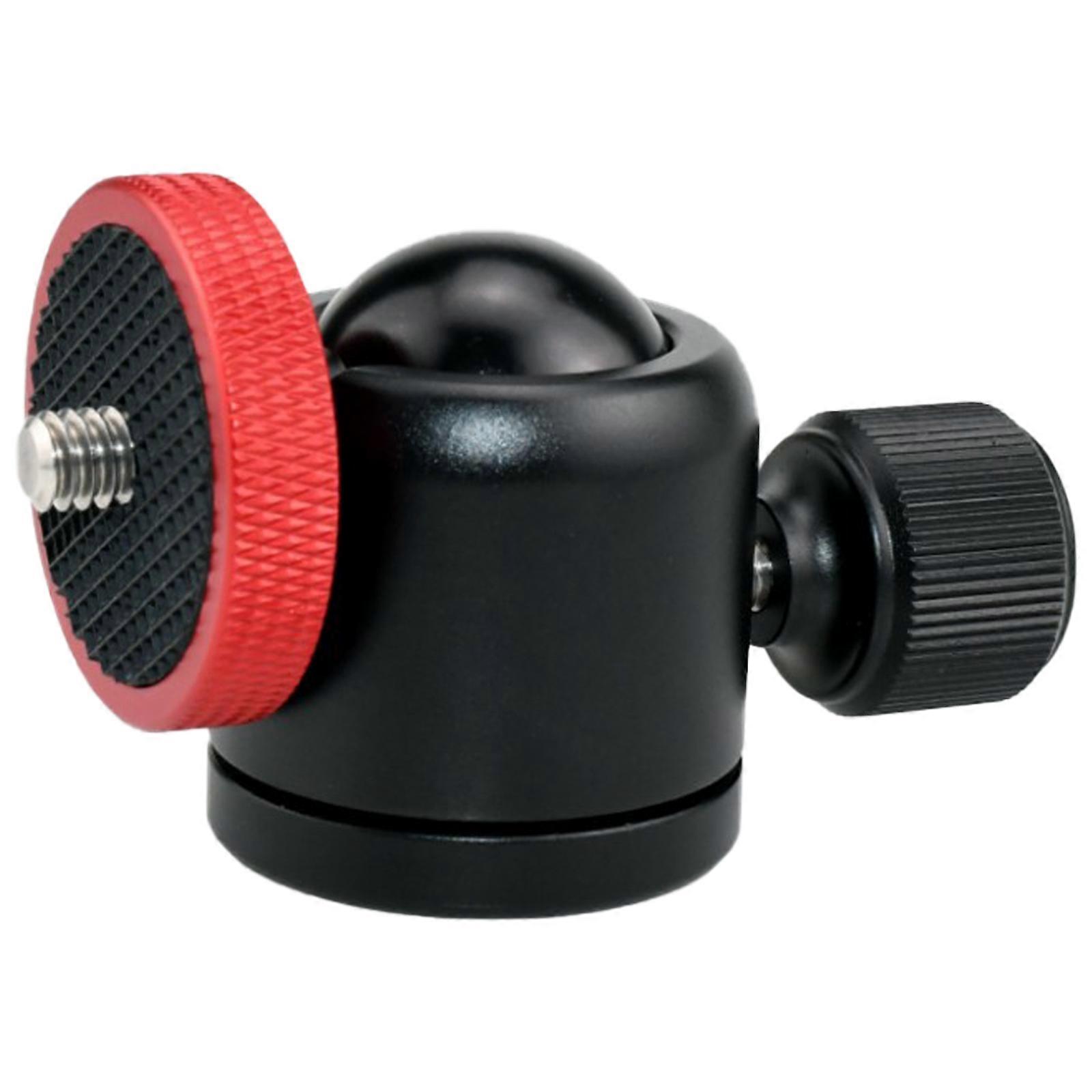Round Head Panoramic Tripod Head DSLR Camera Hot Shoe Mount 1/4" 3/8'' Screw 360 Rotatable Tripod Round Head Photograph  Red