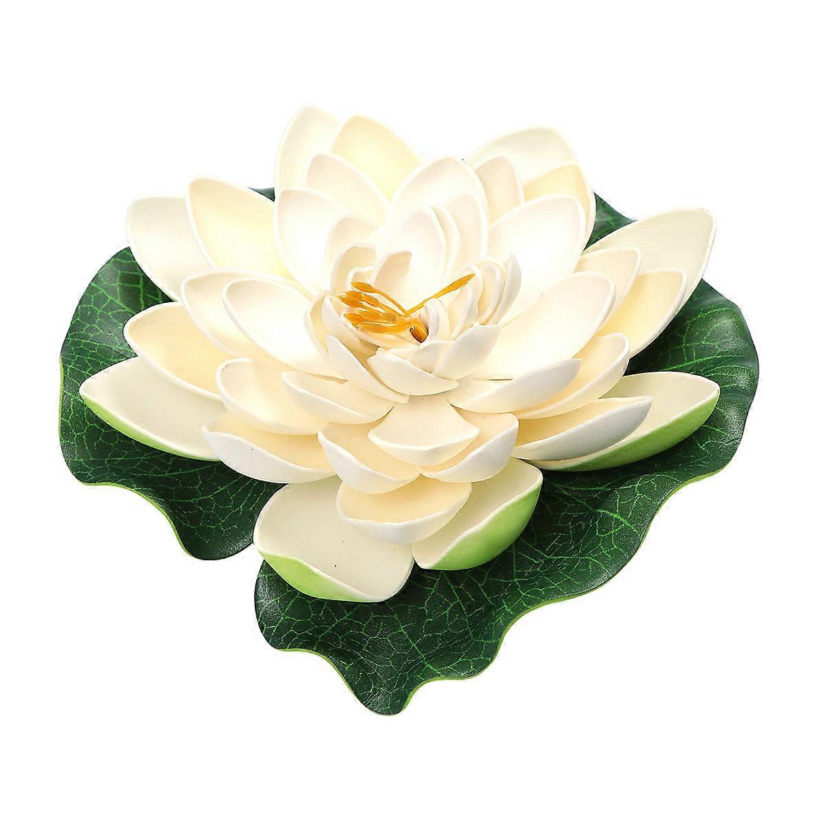 Floating Artificial Lotus Set for Decoration in Pond or Fish Tank 10pcs Green