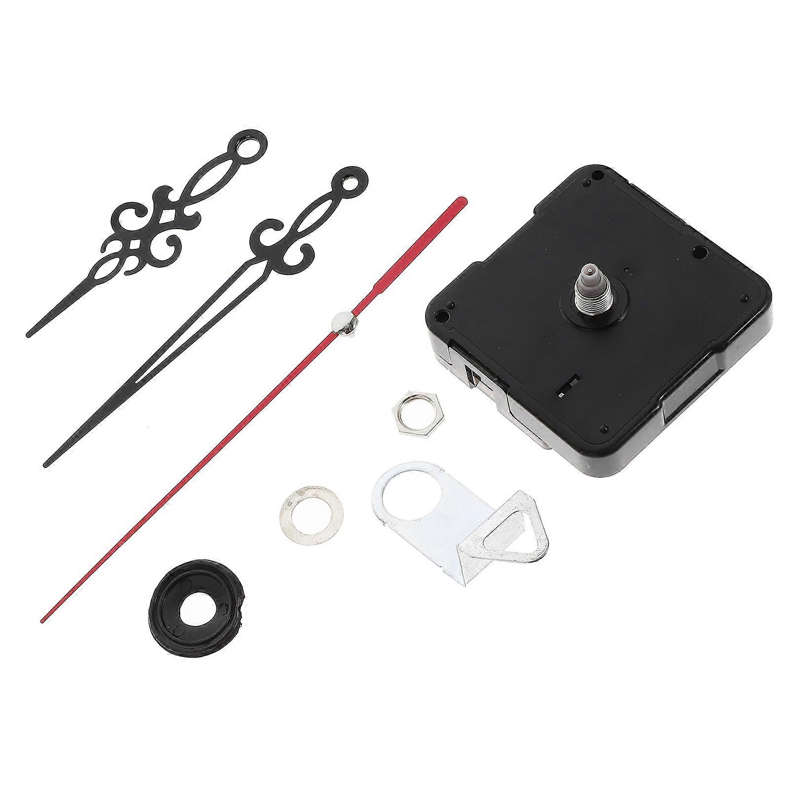 Wall Clock Movement Mute Operation Diy Compatibility Timekeeping For Office Use Round Simple Design Plastic 1 Set