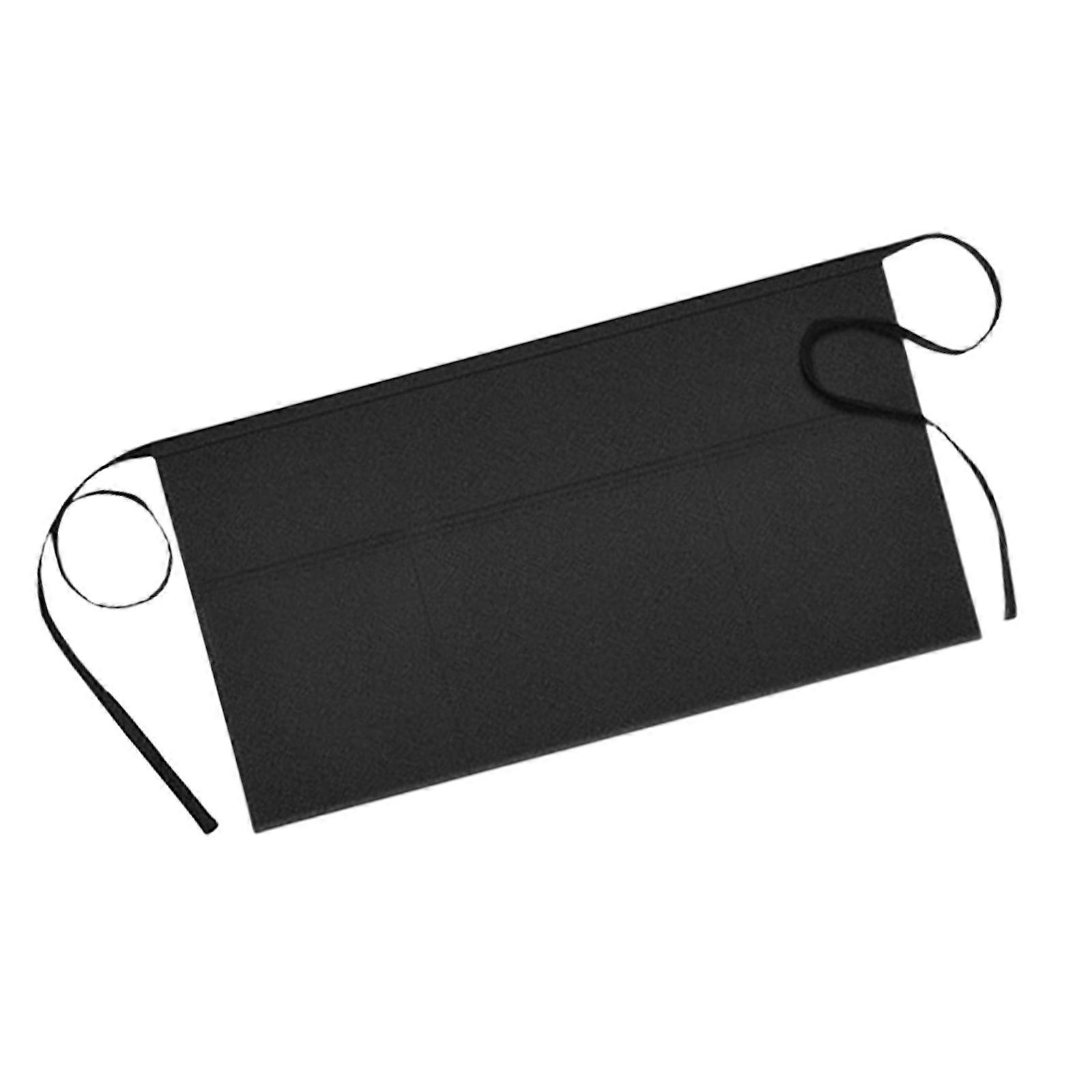 Half Bistro Servers Apron Adjustable Belt Kitchen Apron Water Resistant Polyester Fabric With Large Utility Pocket Multicolor