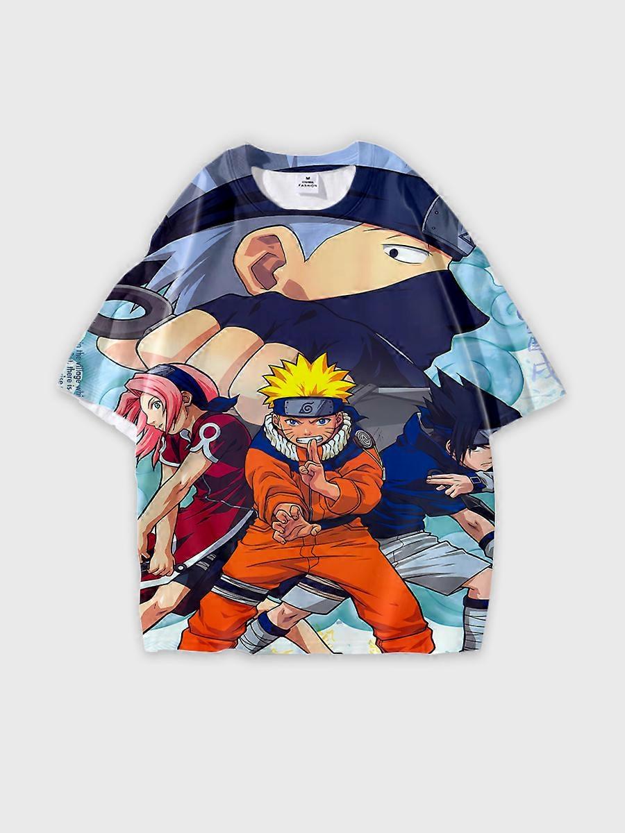 T-shirt round neck Role Pattern loose short sleeve C2111