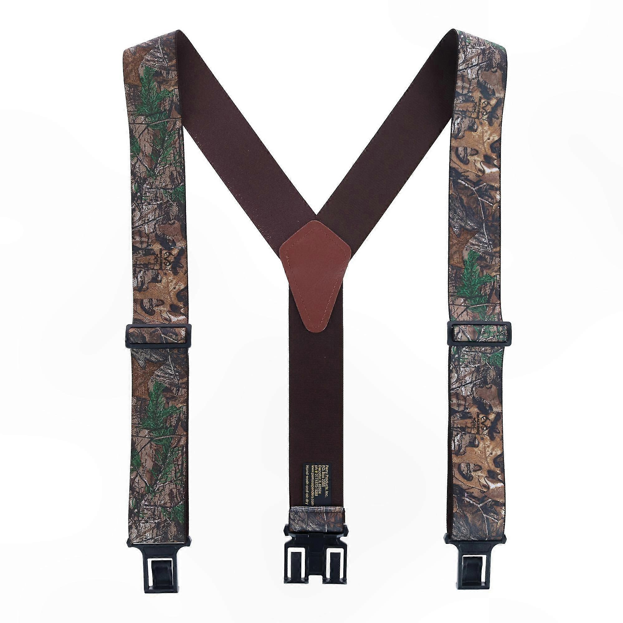 Men's Adjustable Camouflage Suspenders with Elastic Comfort Fit for Tall Sizes