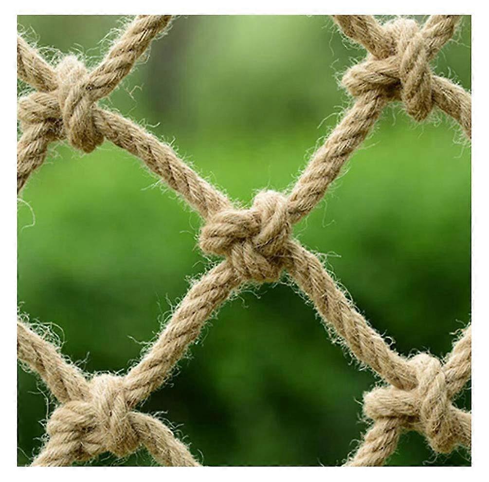 Child Safety Net Jute Climbing AntiFall Net for Stair Railing Natural Decorative Cat Net Diameter Safety Net 1x3m(3.3x10ft) Hemp Rope