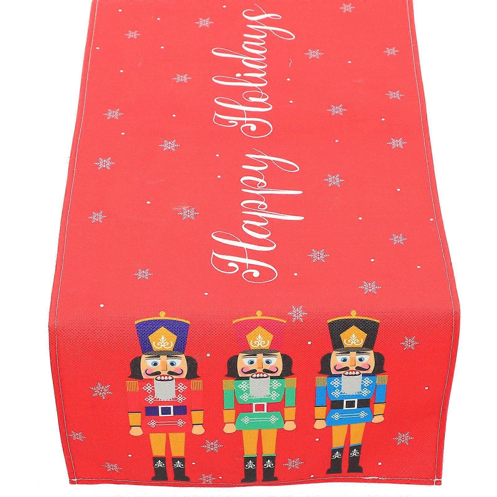 Christmas Theme Rectangular Table Runner Polyester Home Decoration 1Pack