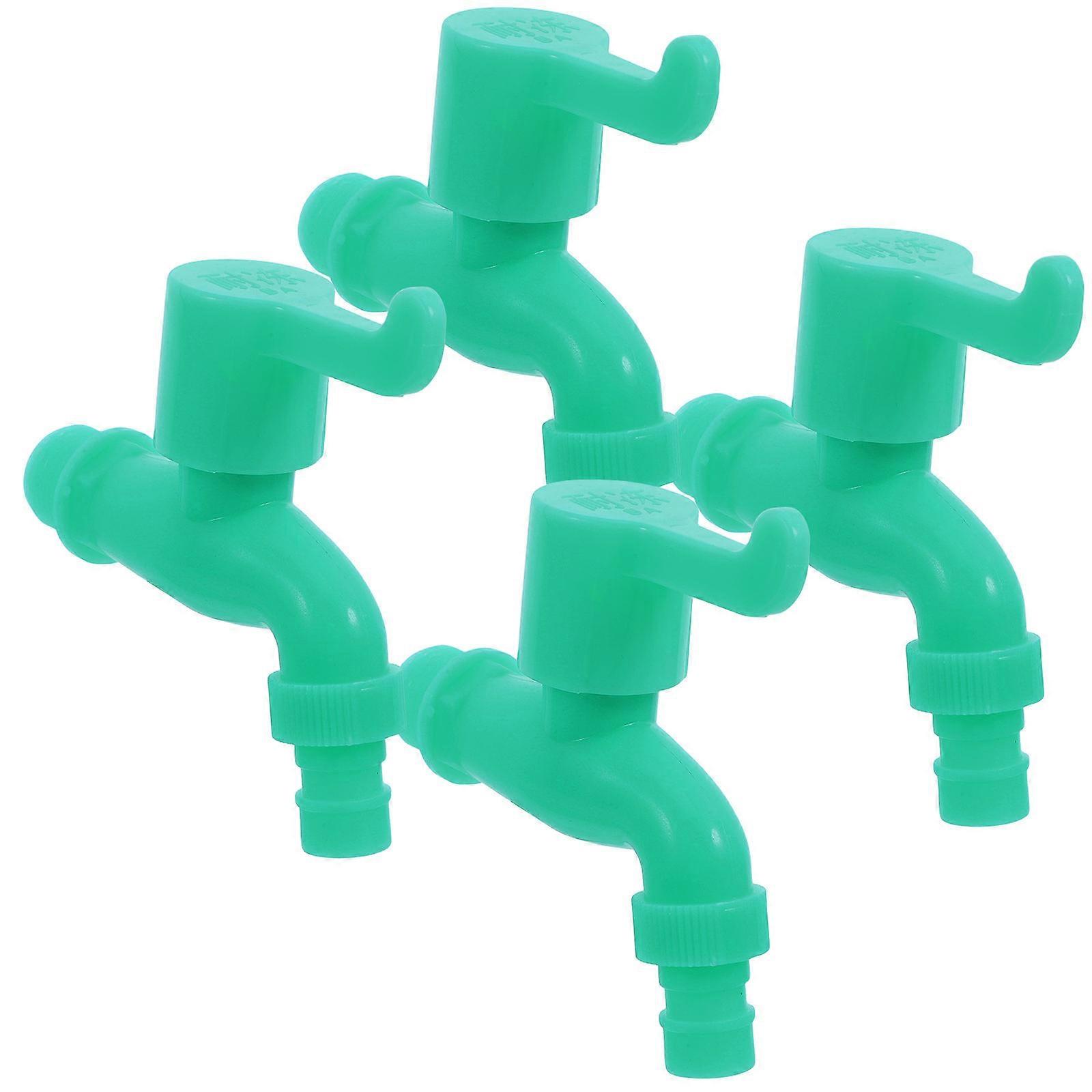 Laundry Faucet for Bucket Use with Durable PP Material and Enhanced Thickness Light Green 4 Pieces