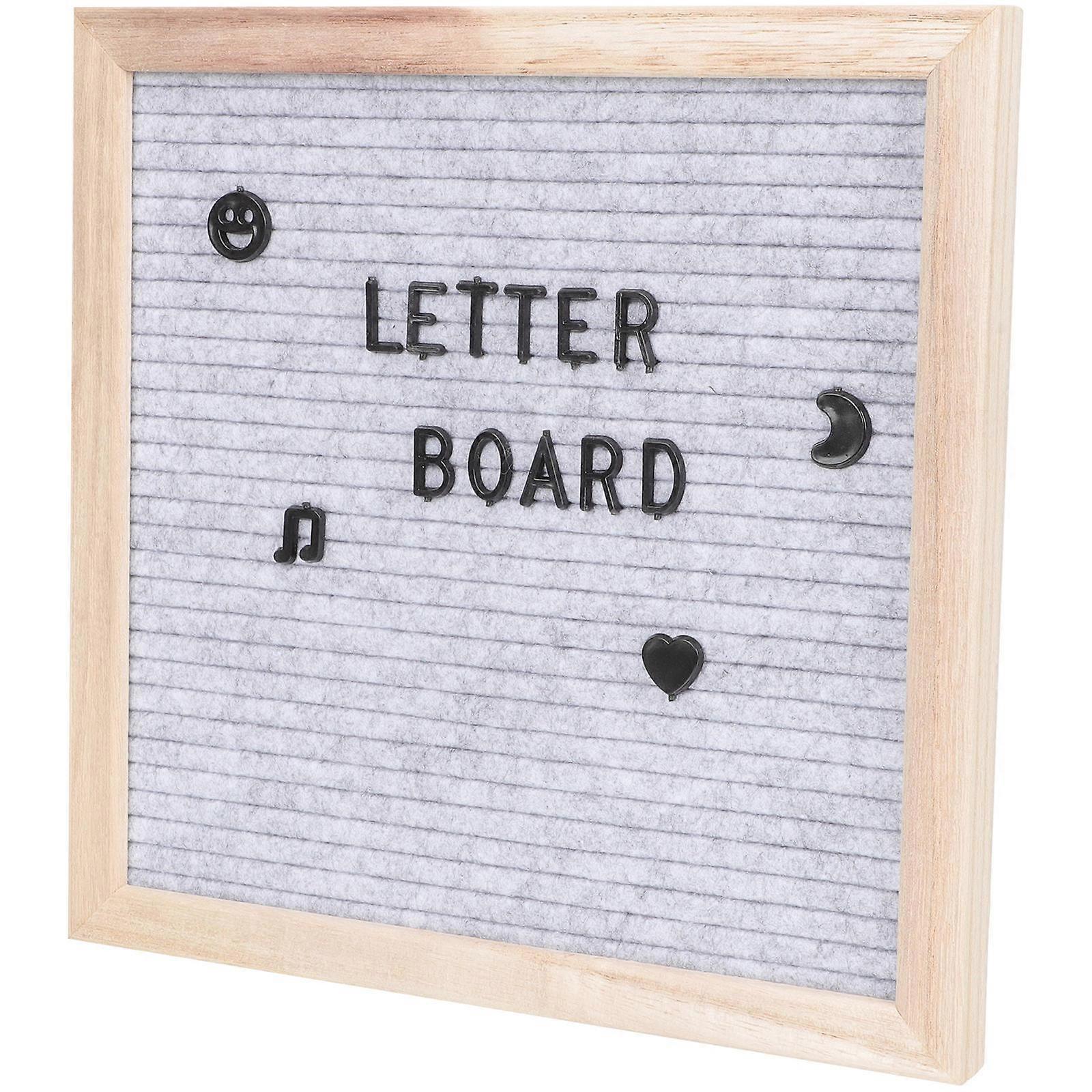 Display Felt Board Letter Sign Office Bulletin Board Home Decor Light Grey 10x10in 1Set