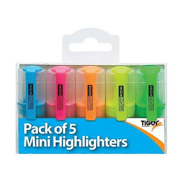 Tiger Stationery Mini Highlighter (5-pack) One Size Multicoloured