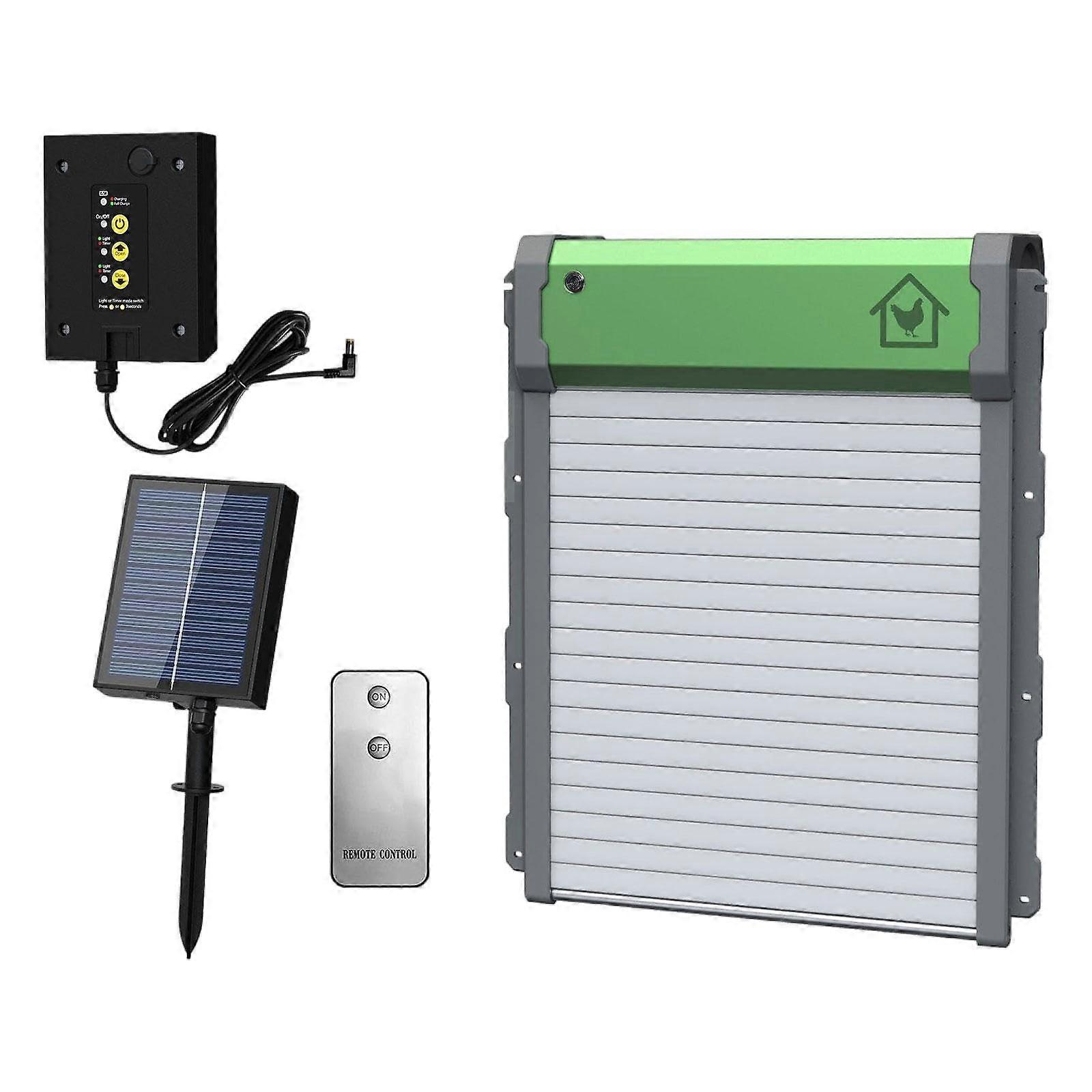 Automatic Chicken Coop Door Electric Opener Weather Resistant Remote Control Own Control Panel