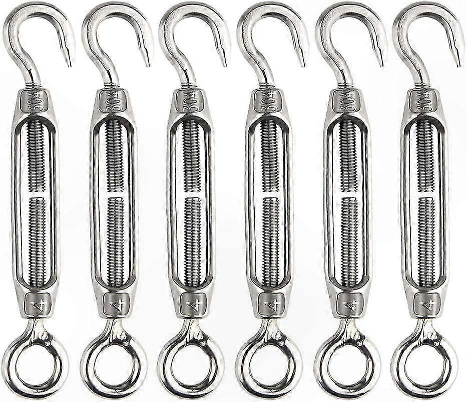 調整可能なステンレス鋼ターンバックルワイヤーテンショナーフックM4サイズ